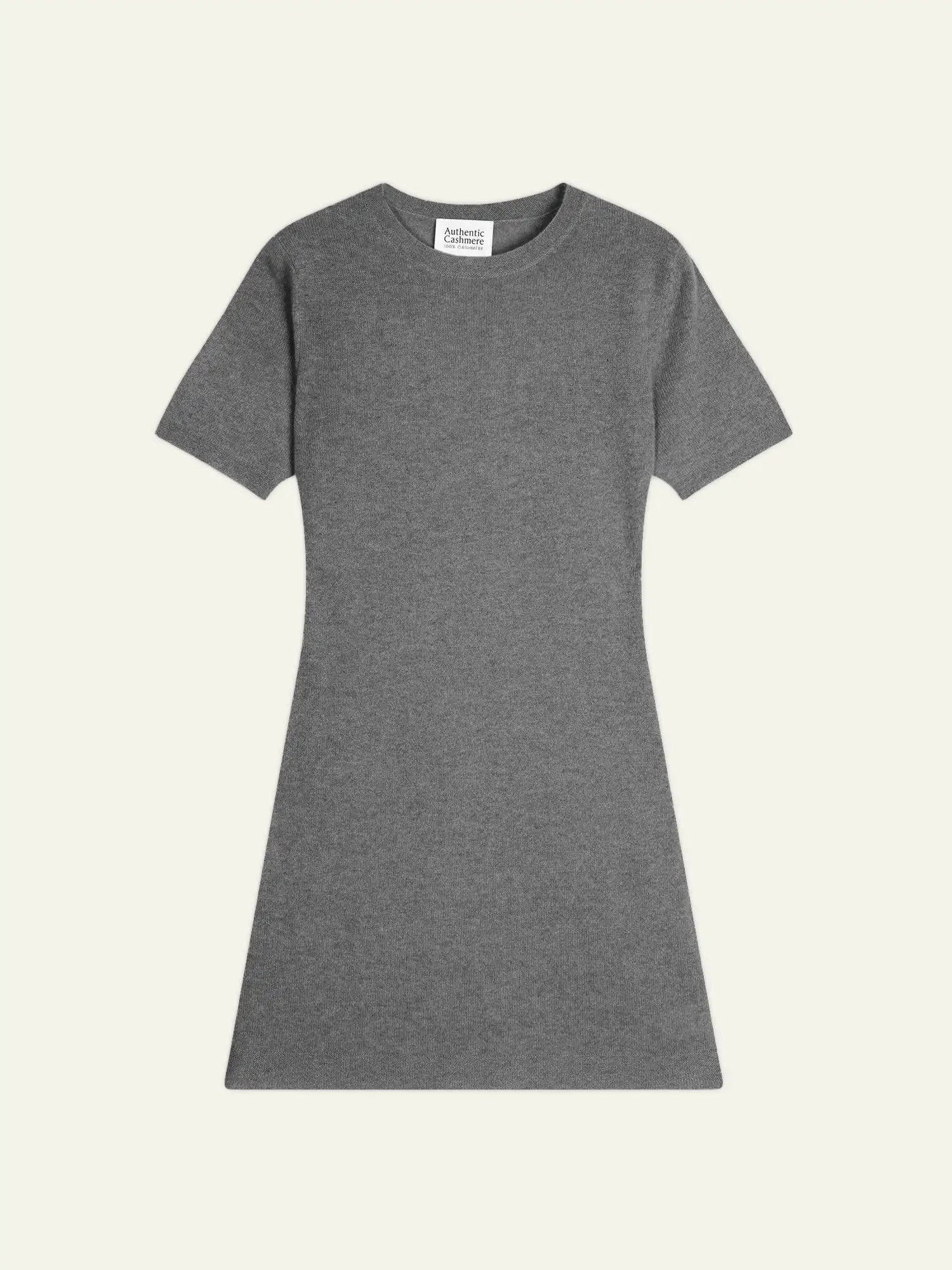 LYNN dress crew neck short sleeve heather flannel