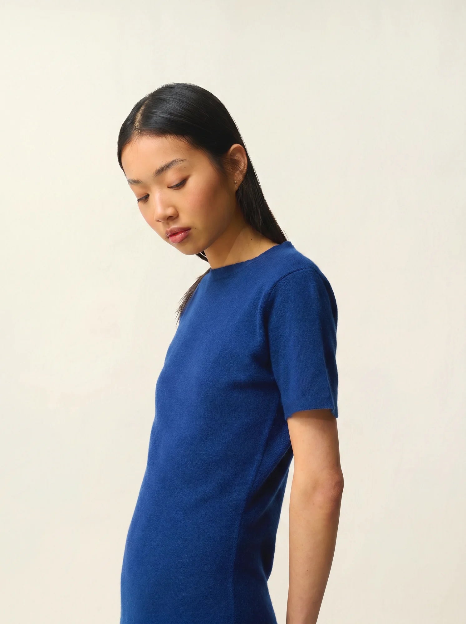 LYNN dress crew neck short sleeve midnight