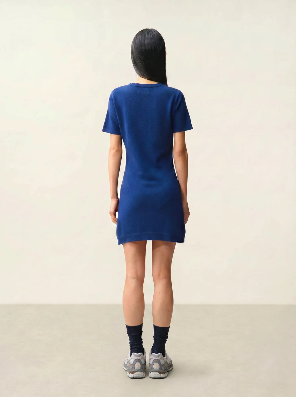 LYNN dress crew neck short sleeve midnight