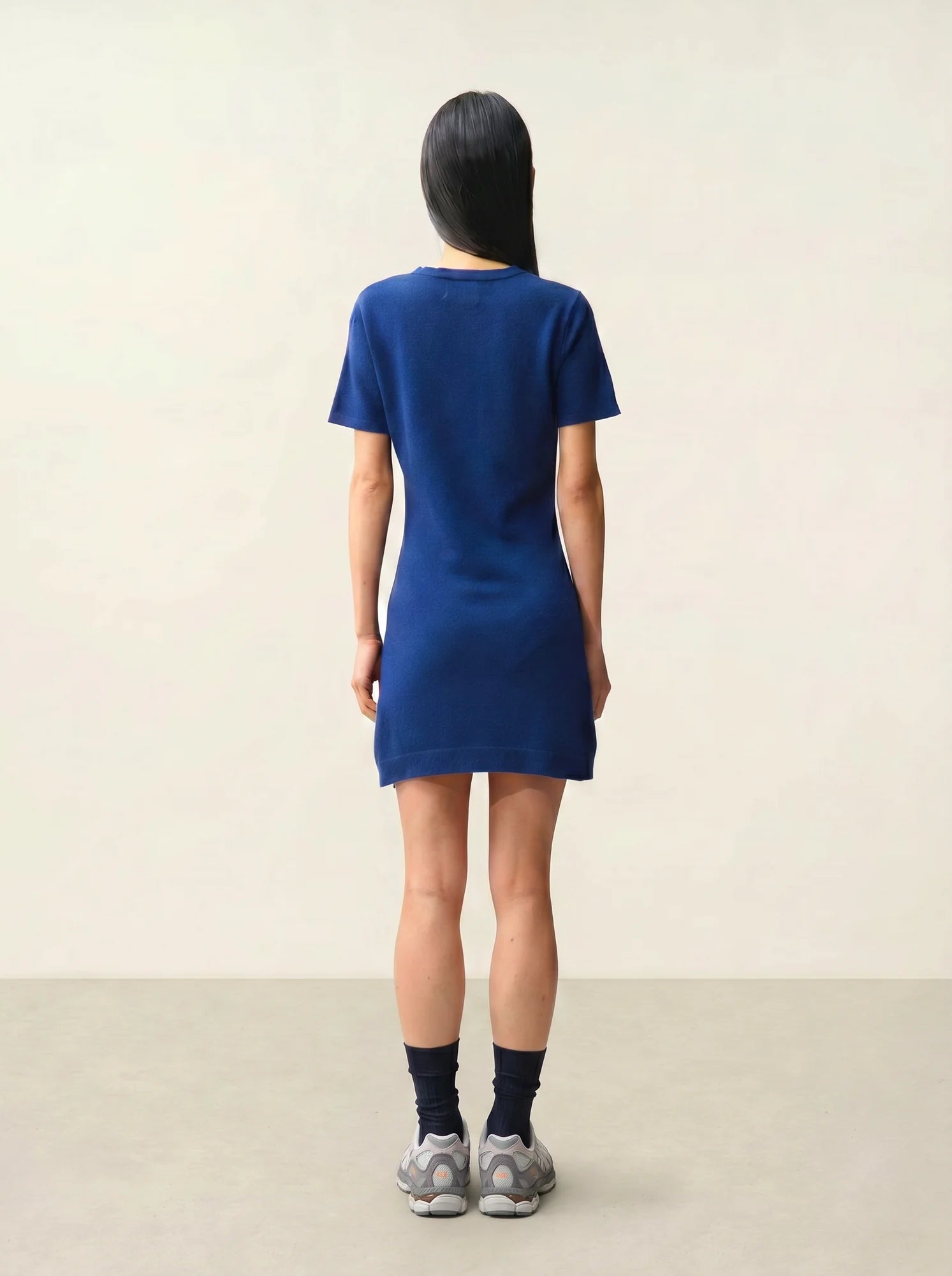 LYNN dress crew neck short sleeve midnight