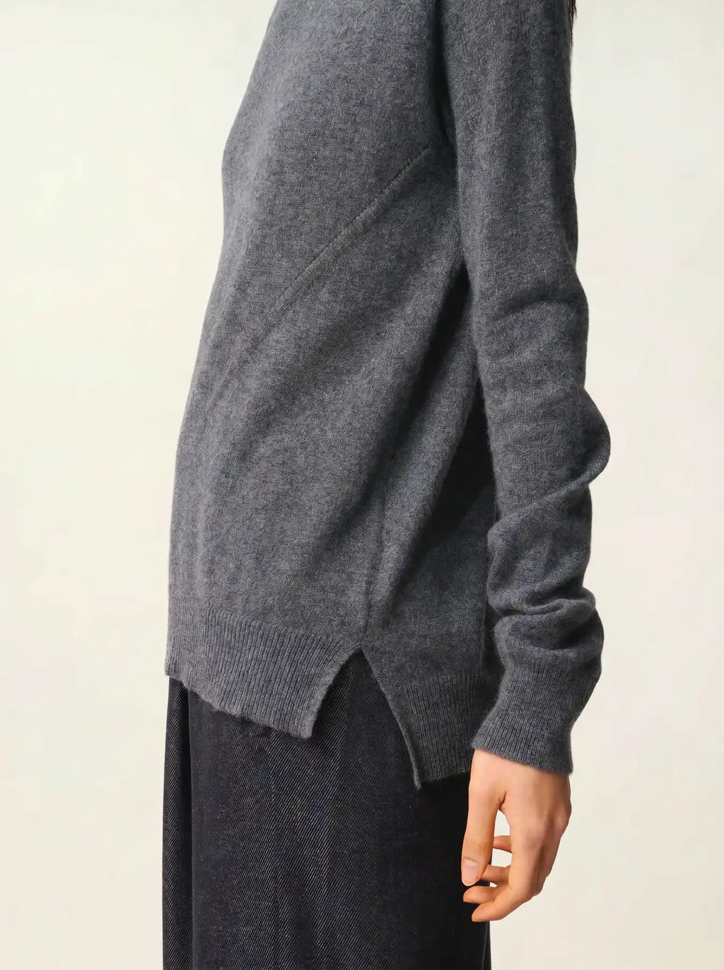 MADELINE pullover rollkragen anthrazit meliert