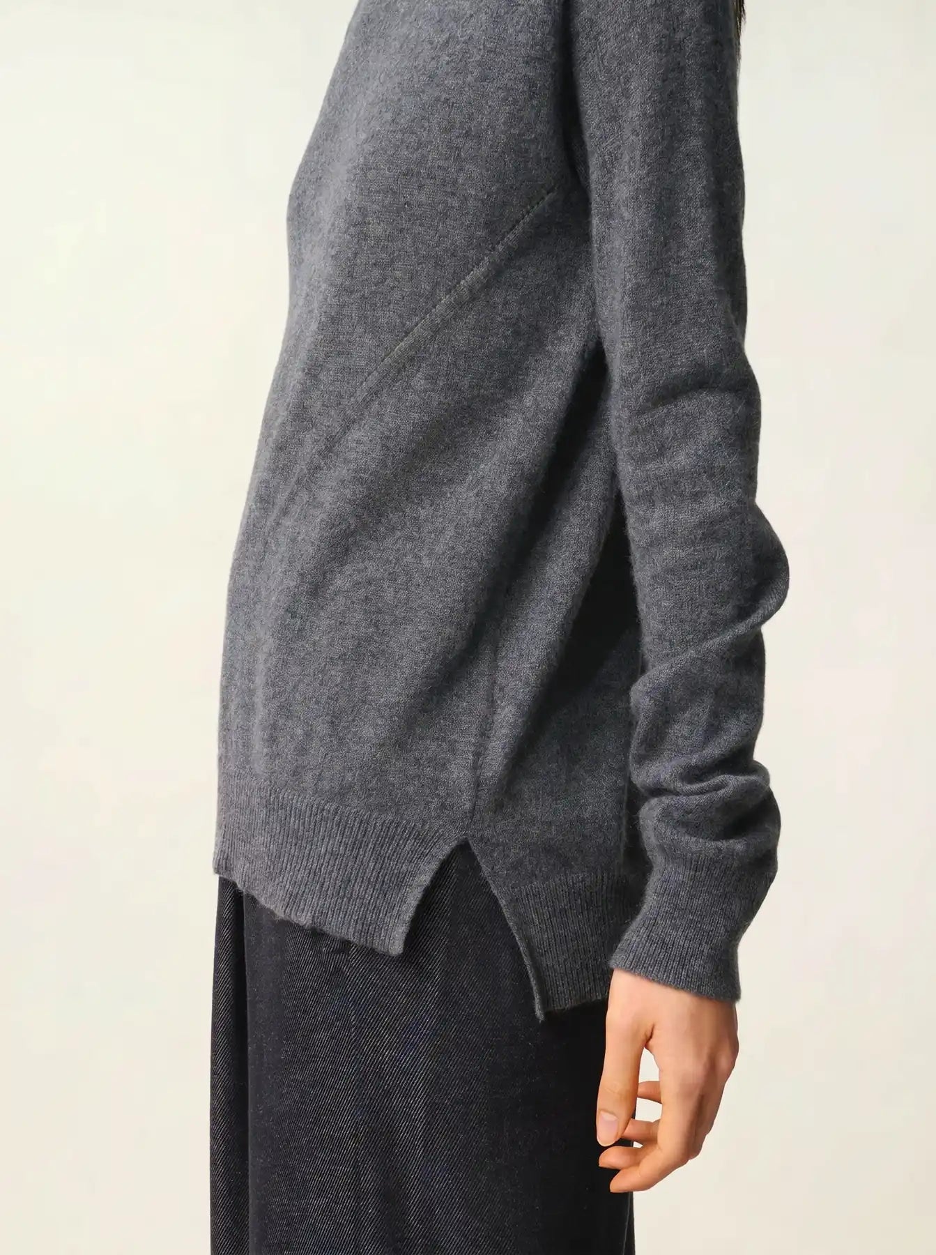 MADELINE sweater turtleneck heather charcoal