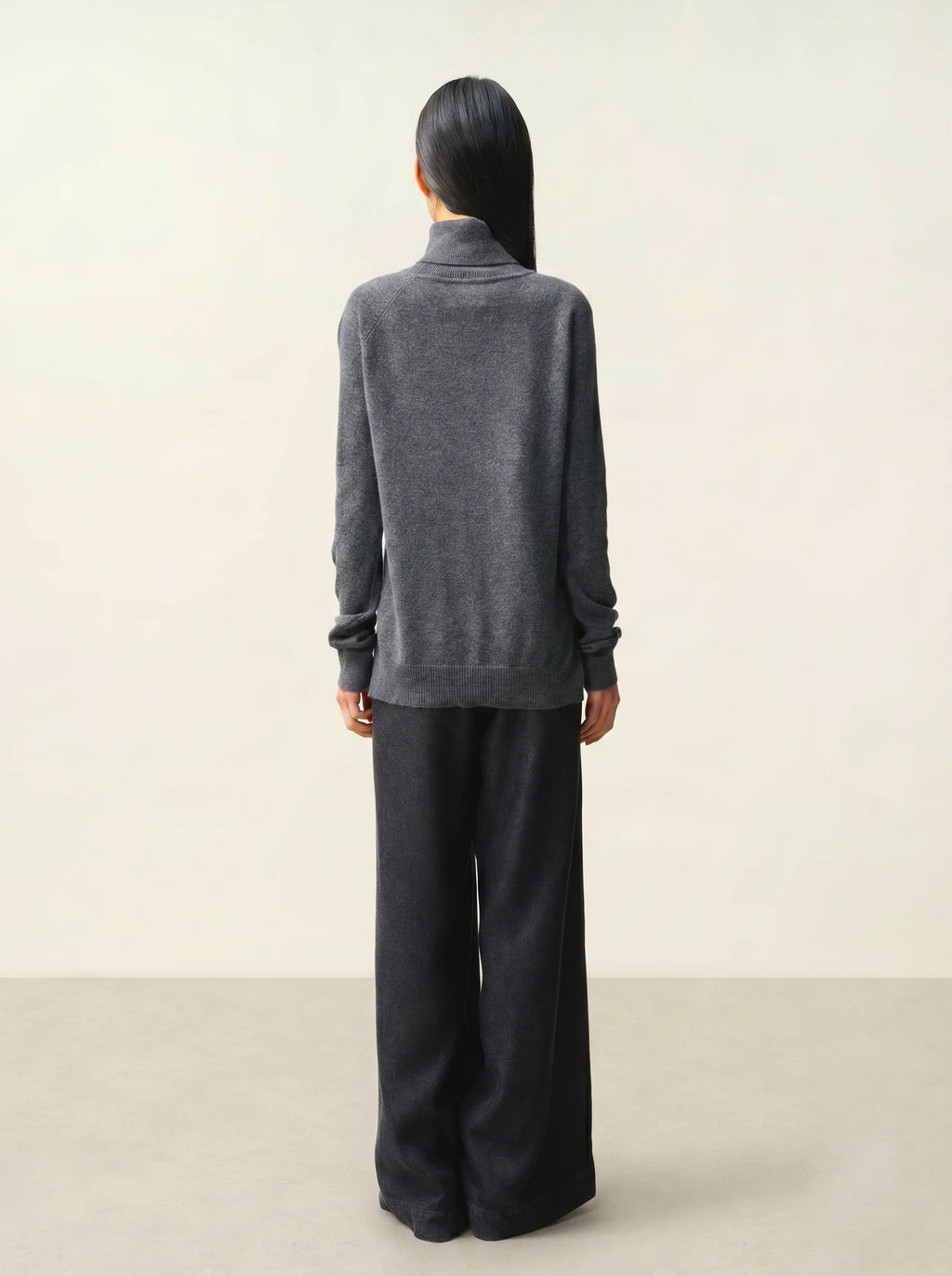 MADELINE pullover rollkragen anthrazit meliert