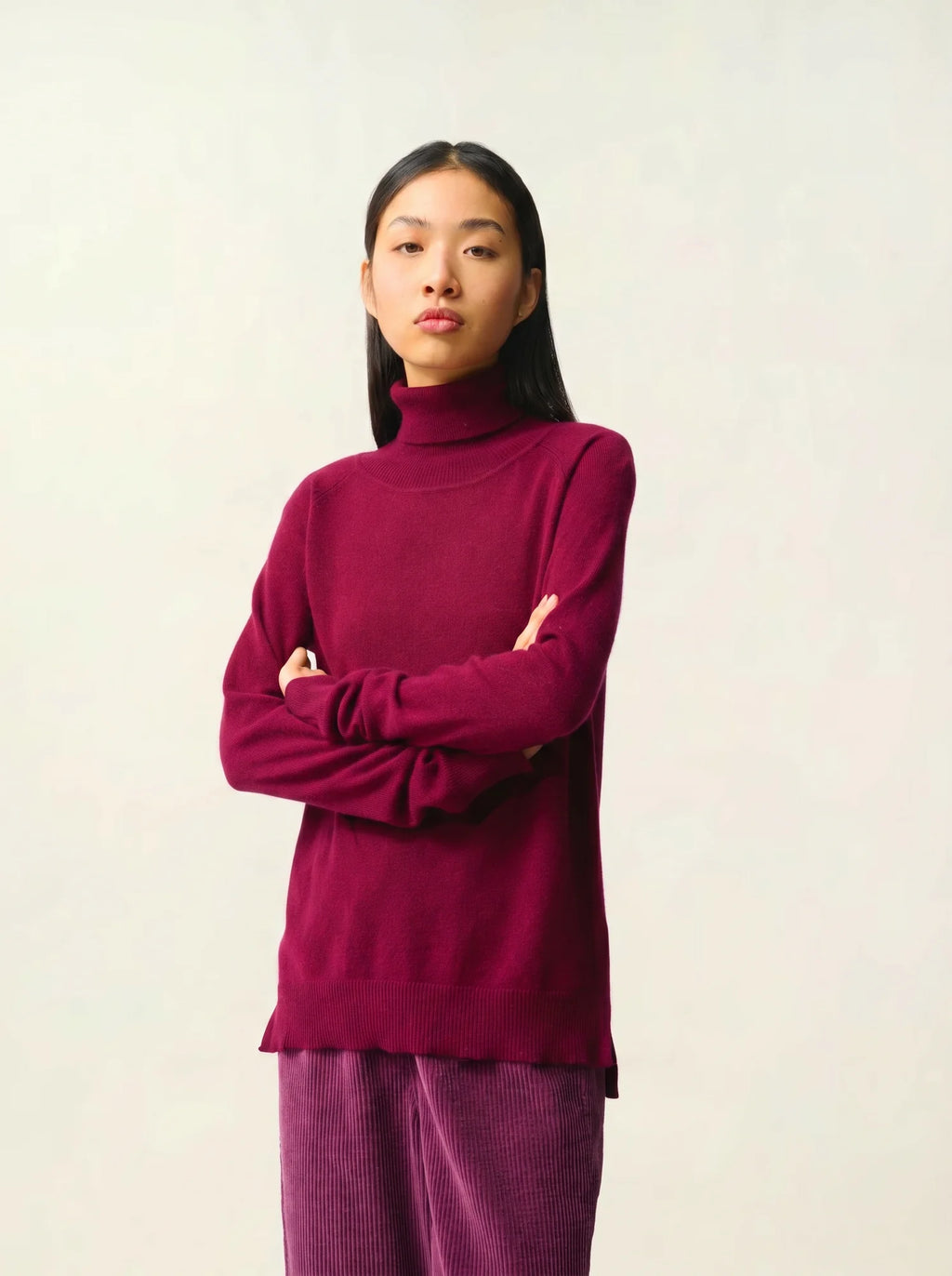 MADELINE pullover rollkragen bordeaux