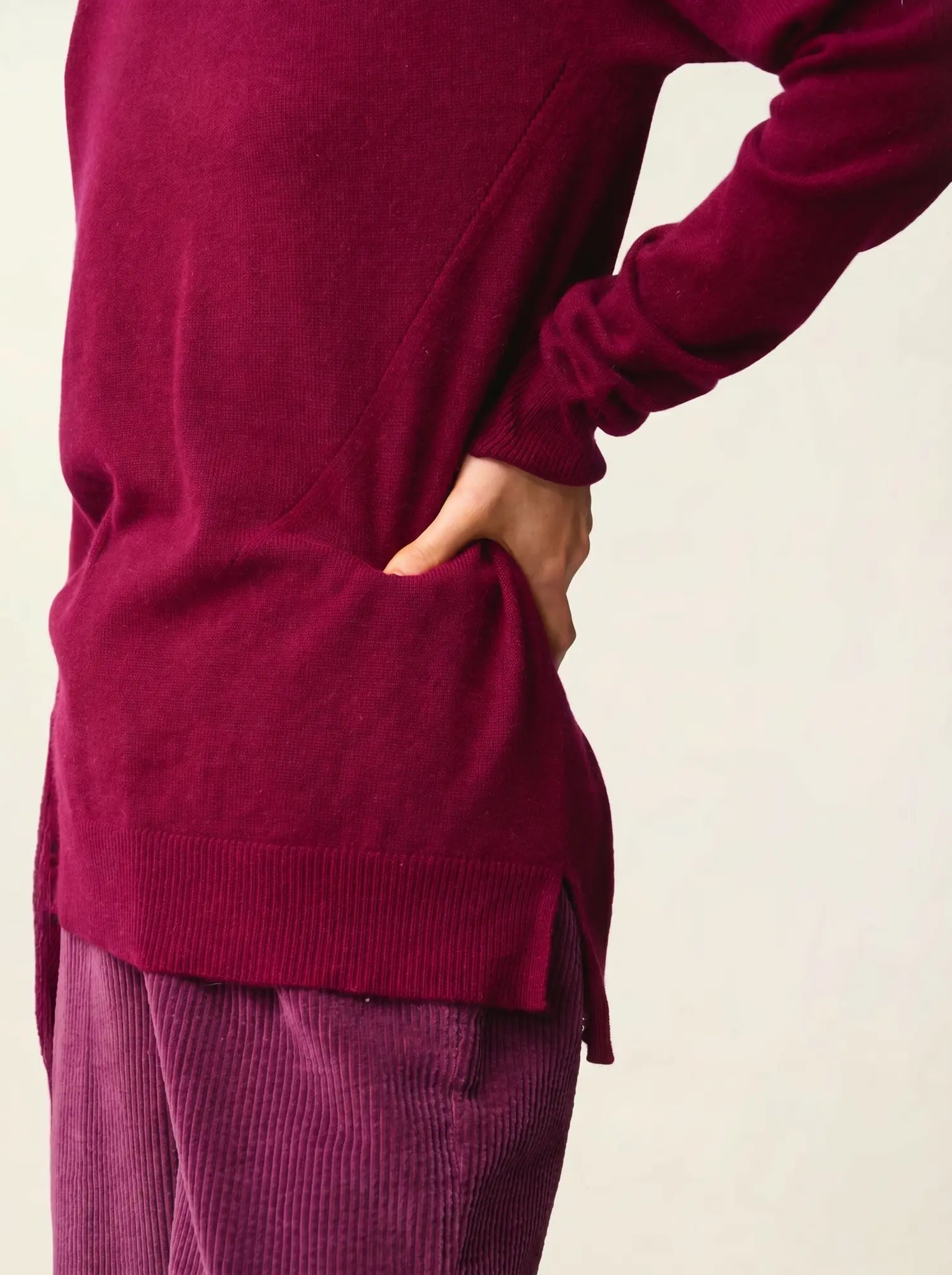 MADELINE pullover rollkragen bordeaux