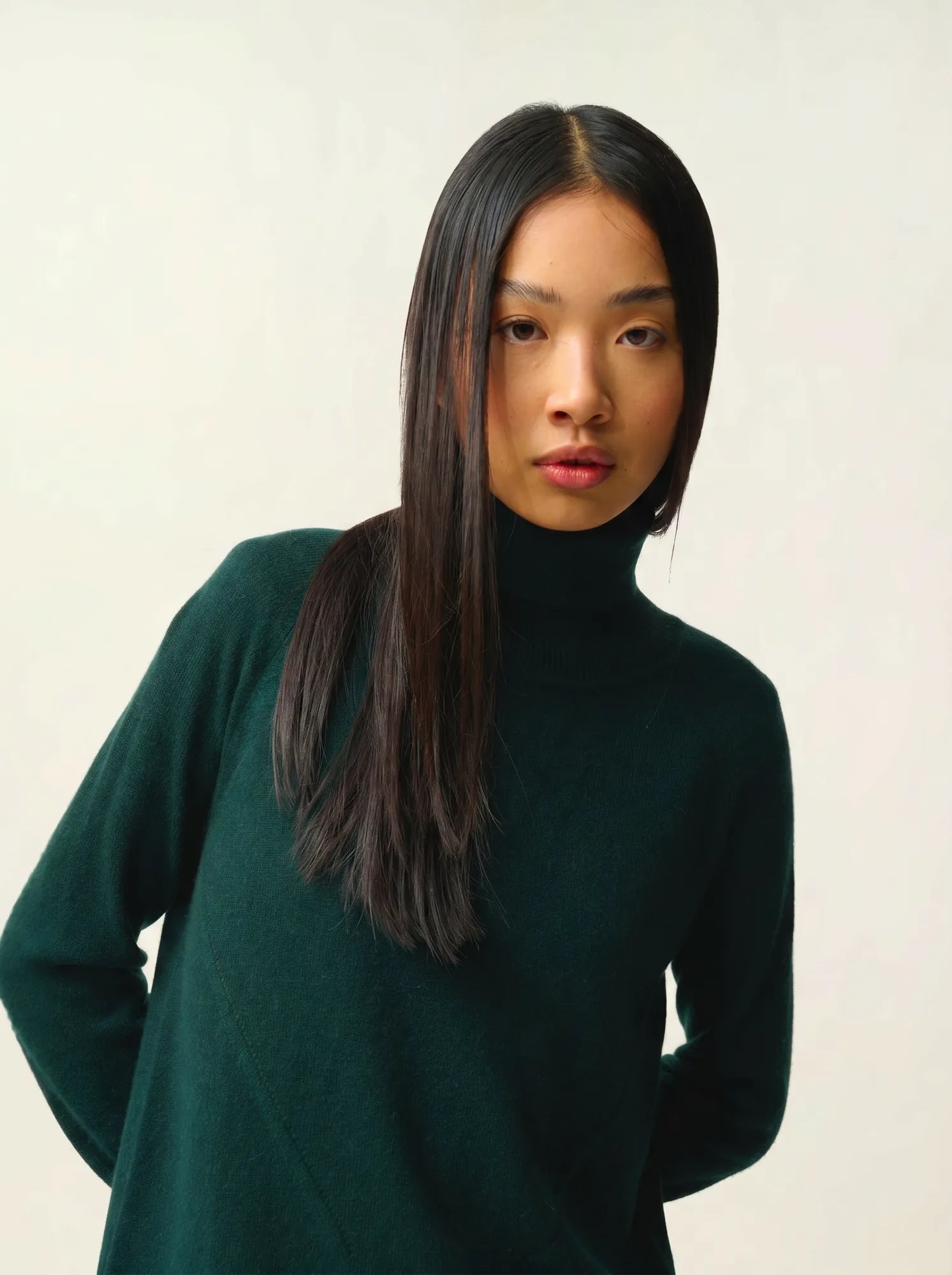MADELINE pullover rollkragen zypresse