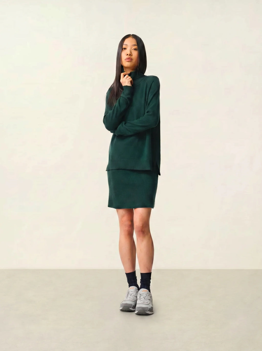 MADELINE pullover rollkragen zypresse