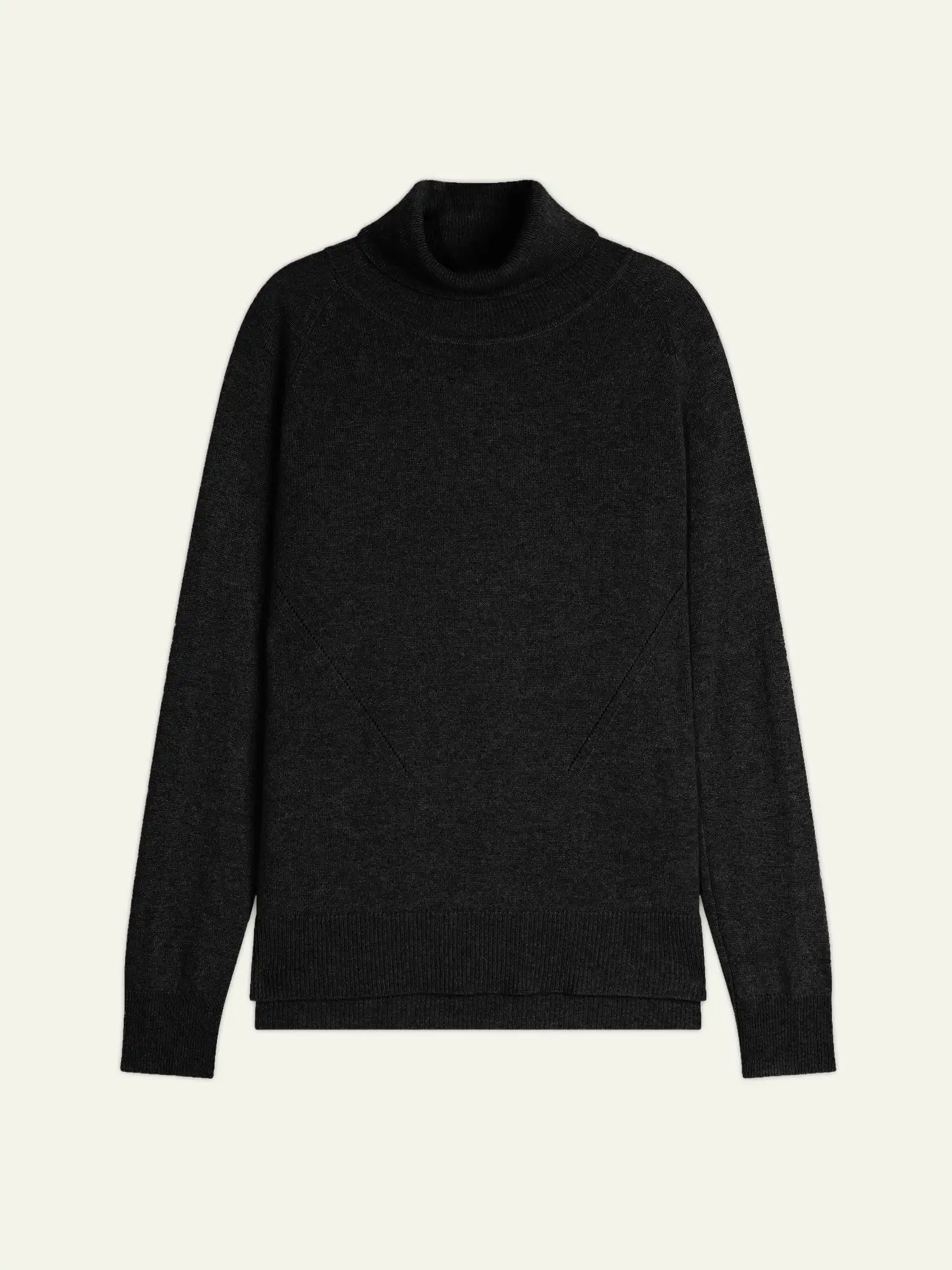 MADELINE pullover rollkragen schwarz meliert
