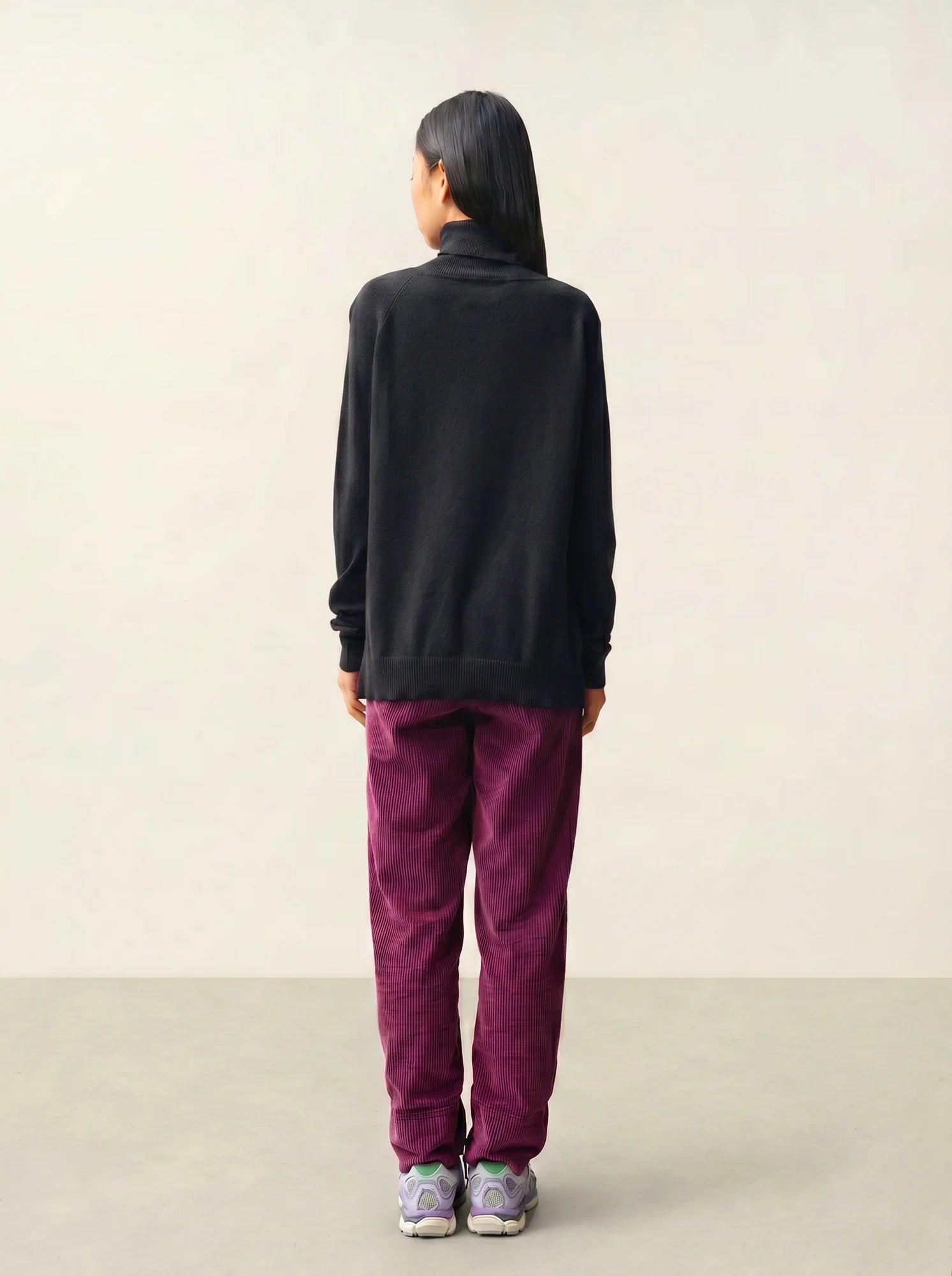 MADELINE pullover rollkragen schwarz meliert