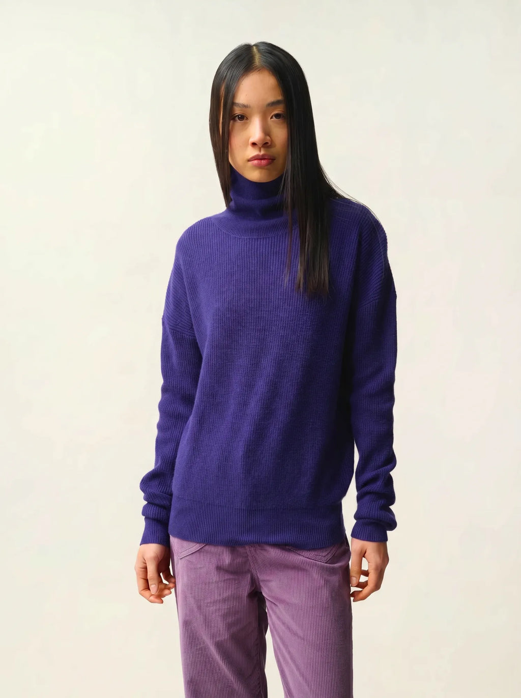 ROXANE pullover rollkragen violett