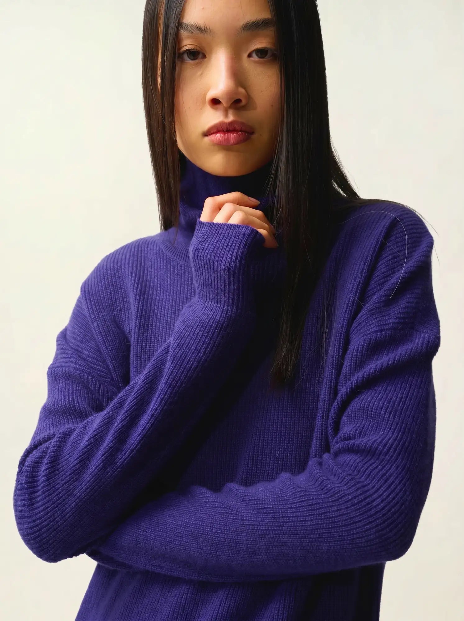 ROXANE pullover rollkragen violett