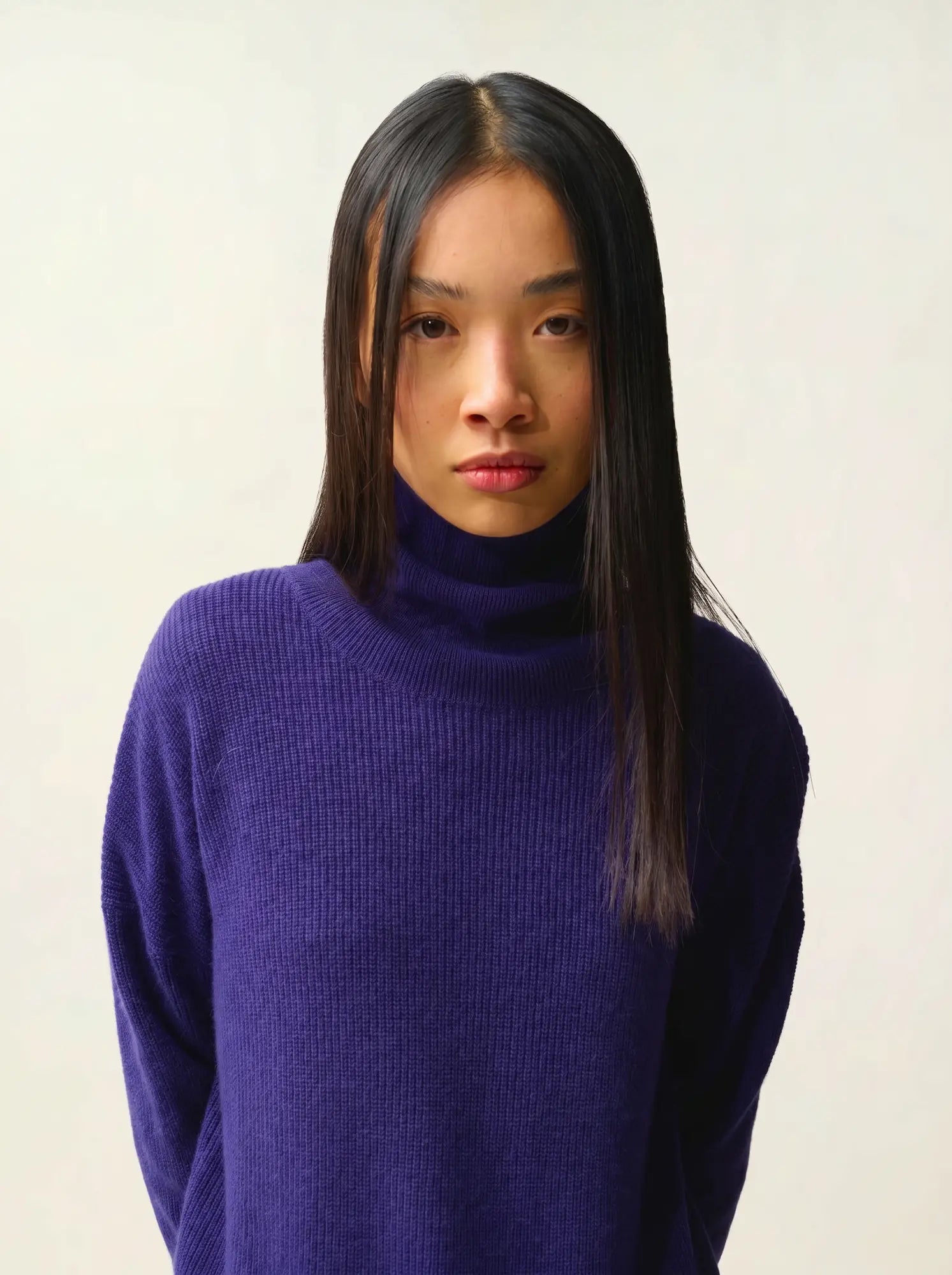 ROXANE pullover rollkragen violett
