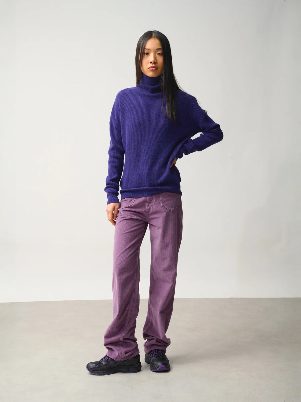 ROXANE pullover rollkragen violett