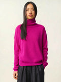 ROXANE pullover rollkragen violine