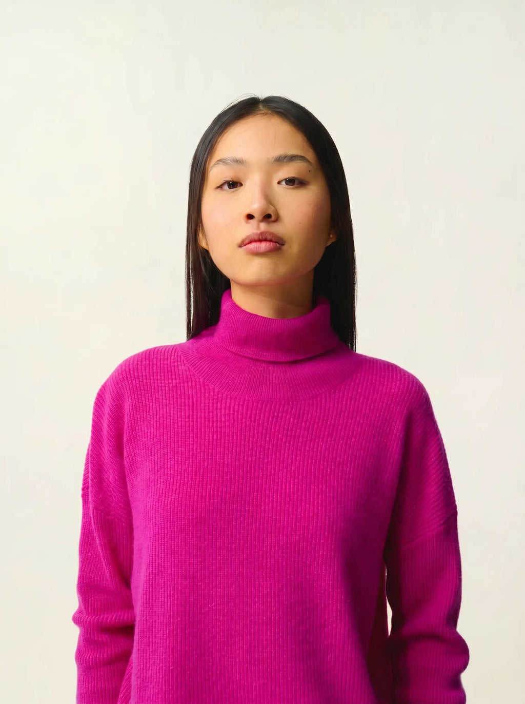 ROXANE pullover rollkragen violine