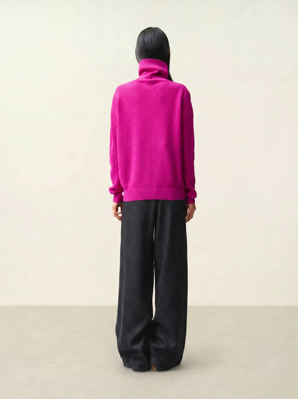 ROXANE pullover rollkragen violine