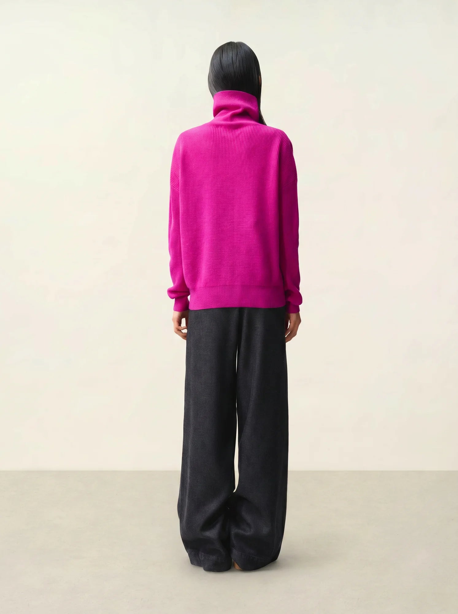 ROXANE pullover rollkragen violine