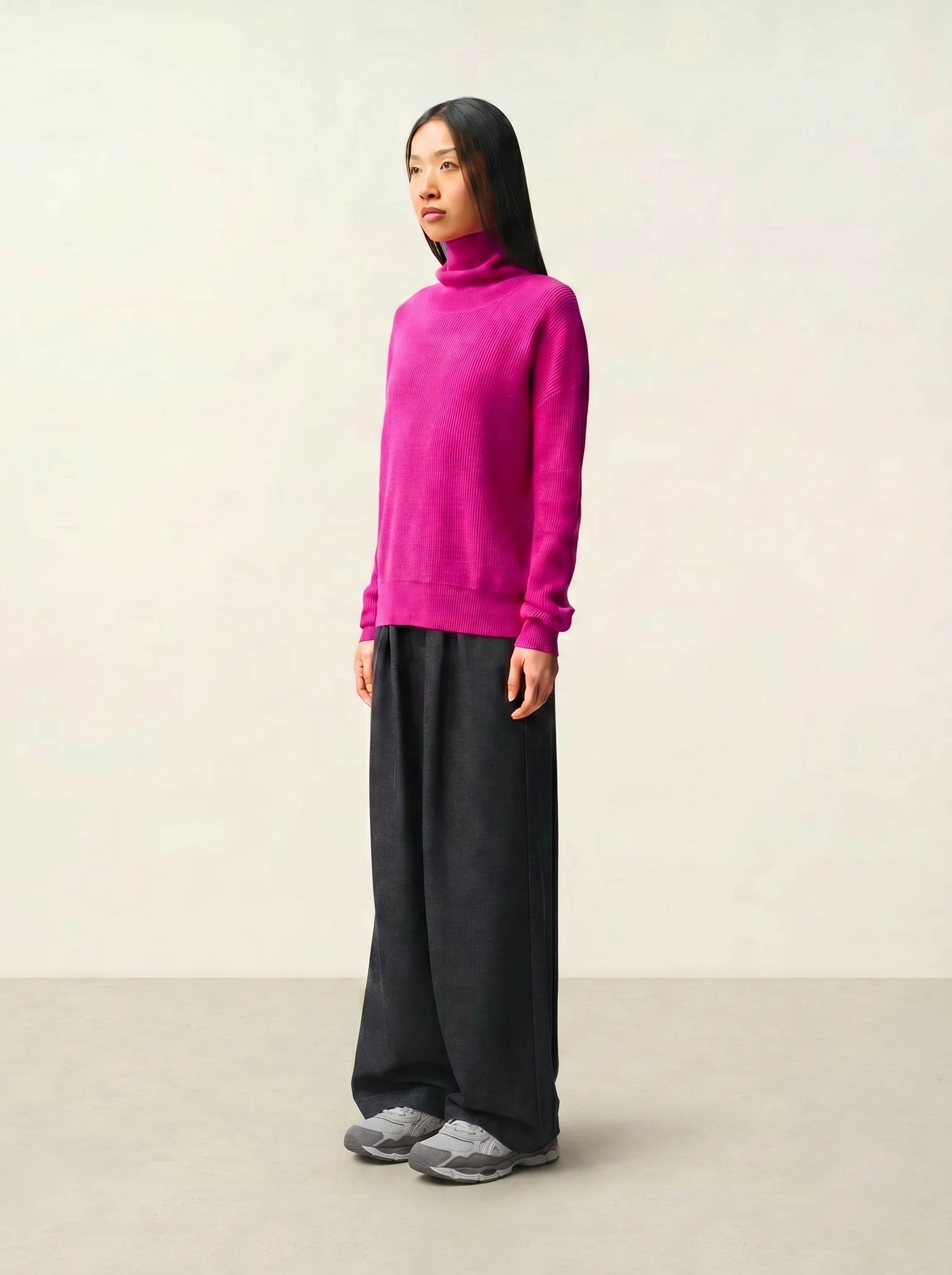 ROXANE pullover rollkragen violine