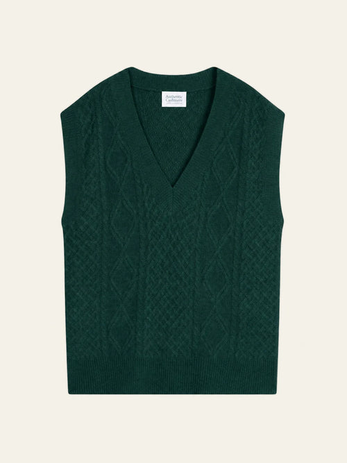 ASLOG Sweater V-Neck Sleeveless 4 Ply Cypress