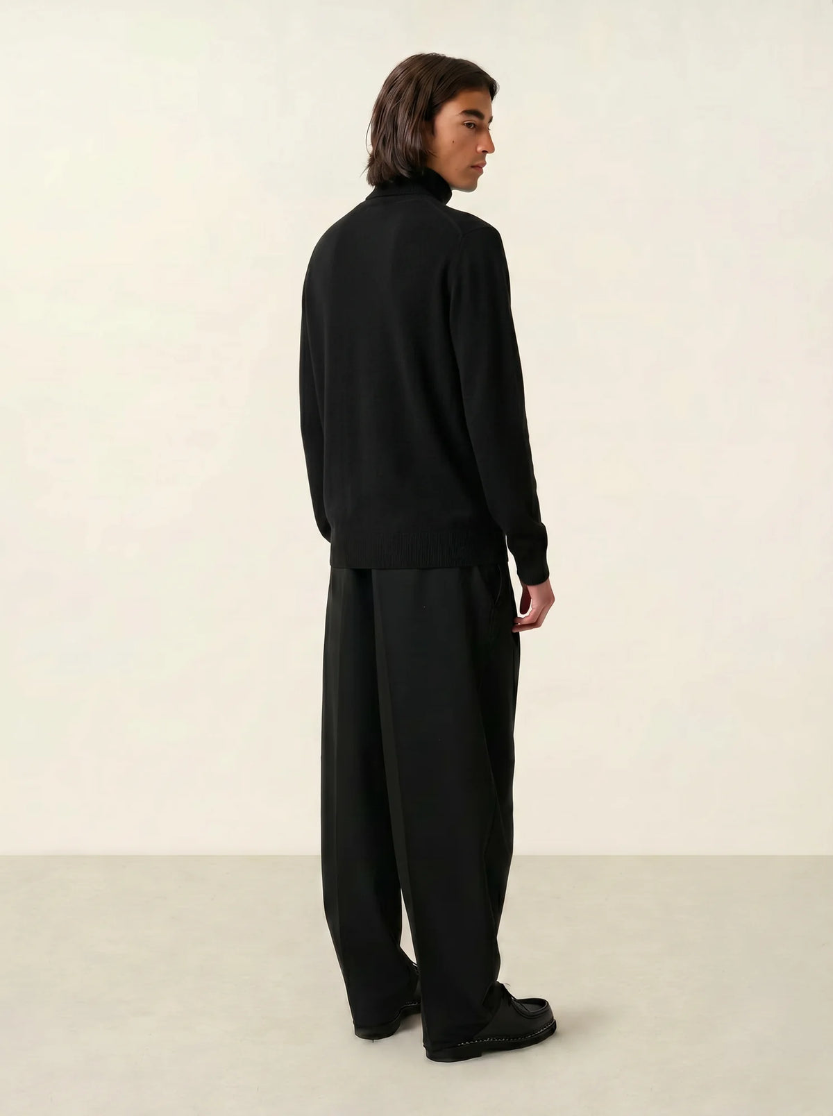 LASYA Pull Col Montant Noir