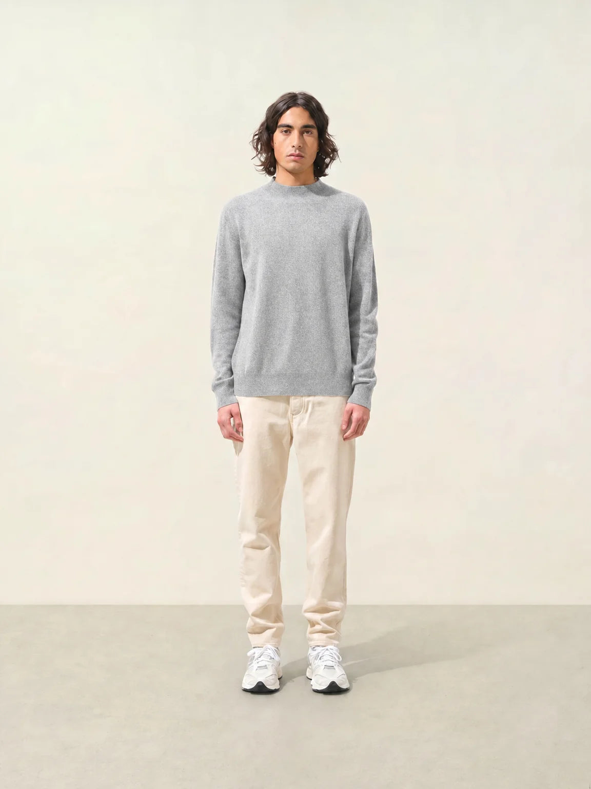 LASYA sweater mock neck heather cloud