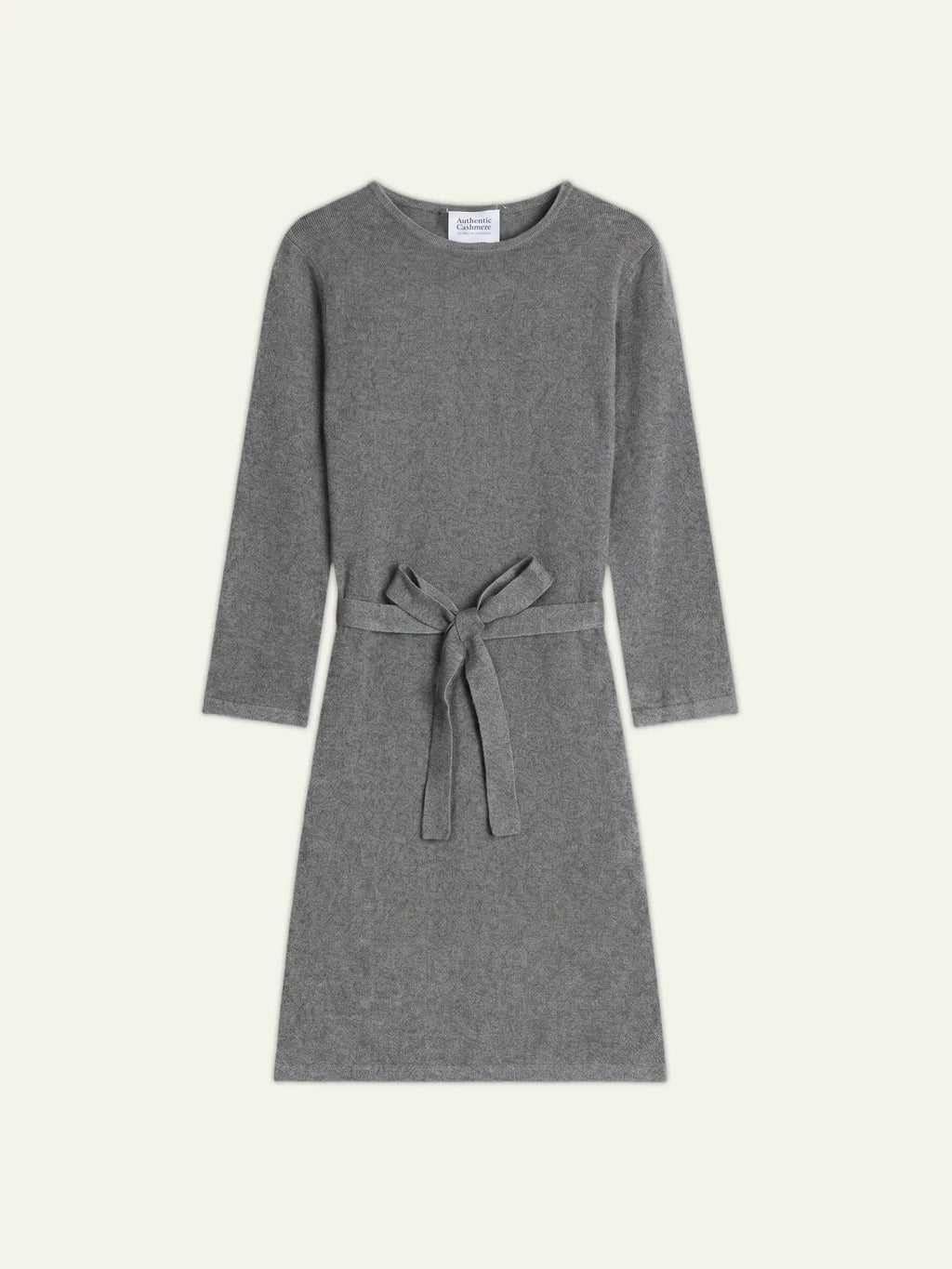 CONISTON kleid rundhalsausschnitt mit gürtel flanelle meliert