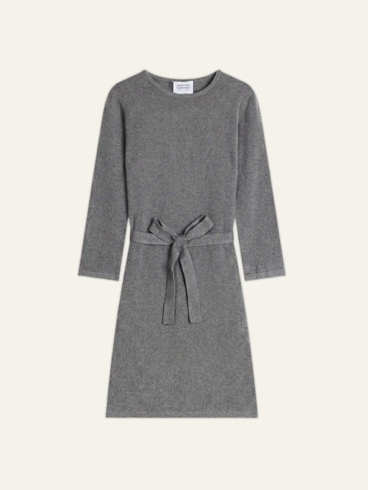 CONISTON kleid rundhalsausschnitt mit gürtel flanelle meliert