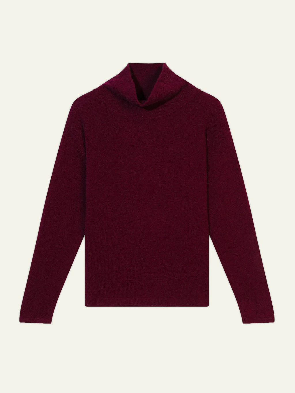 CHEVIOT Pullover Stehkragen Wasserfall Bordeaux