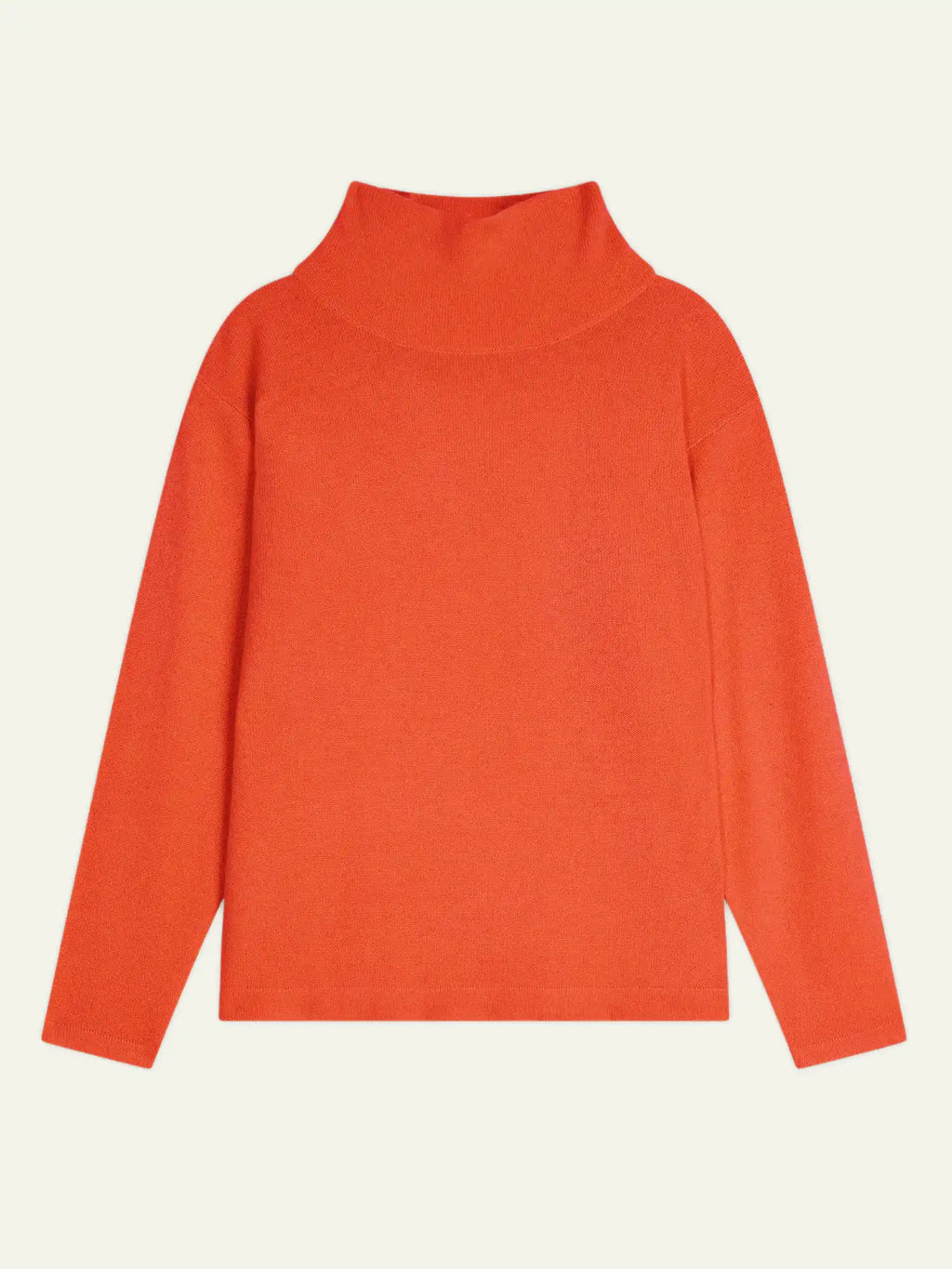 CHEVIOT Pullover Stehkragen Wasserfall Orange