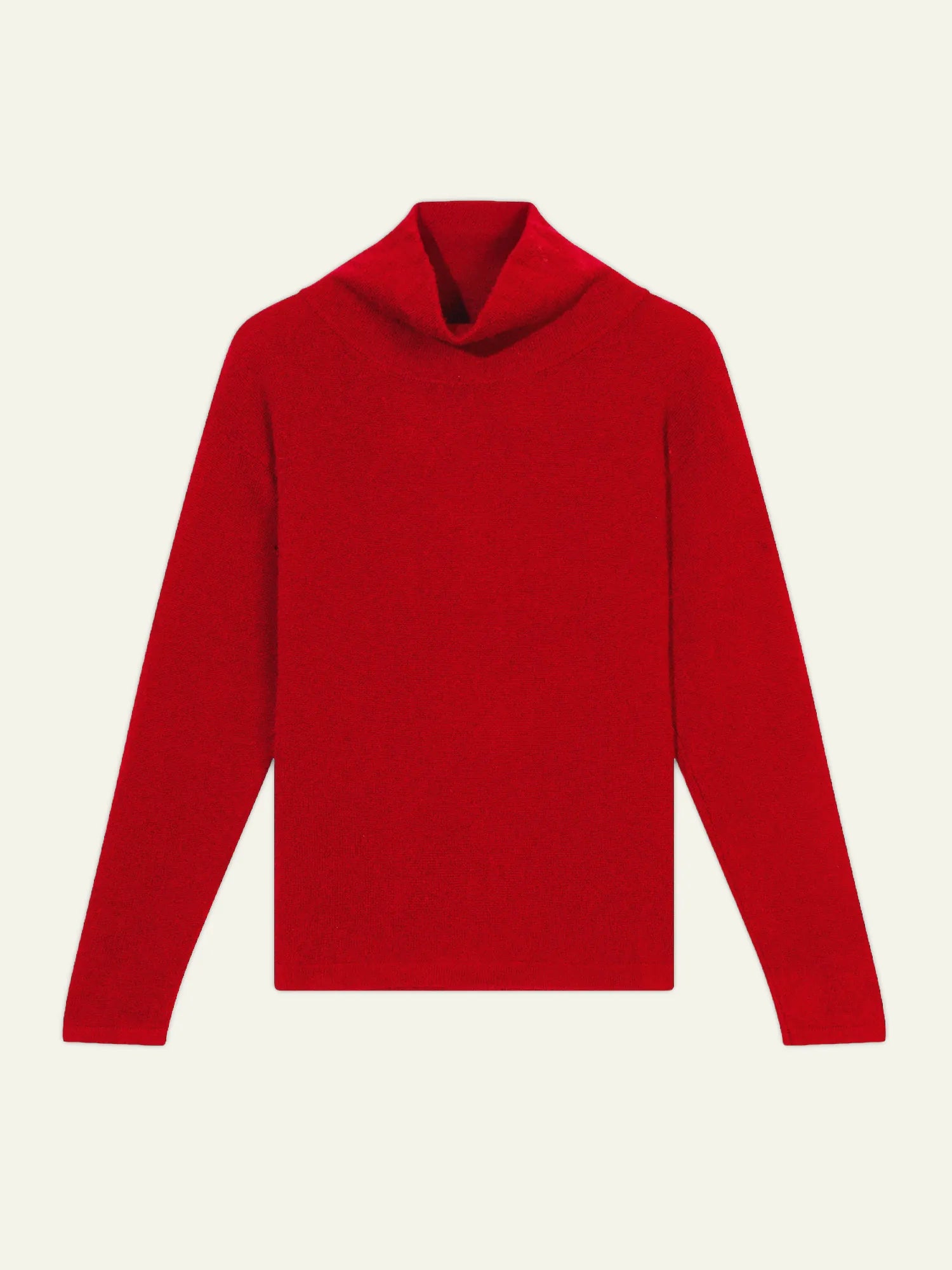CHEVIOT pull col montant bénitier rouge