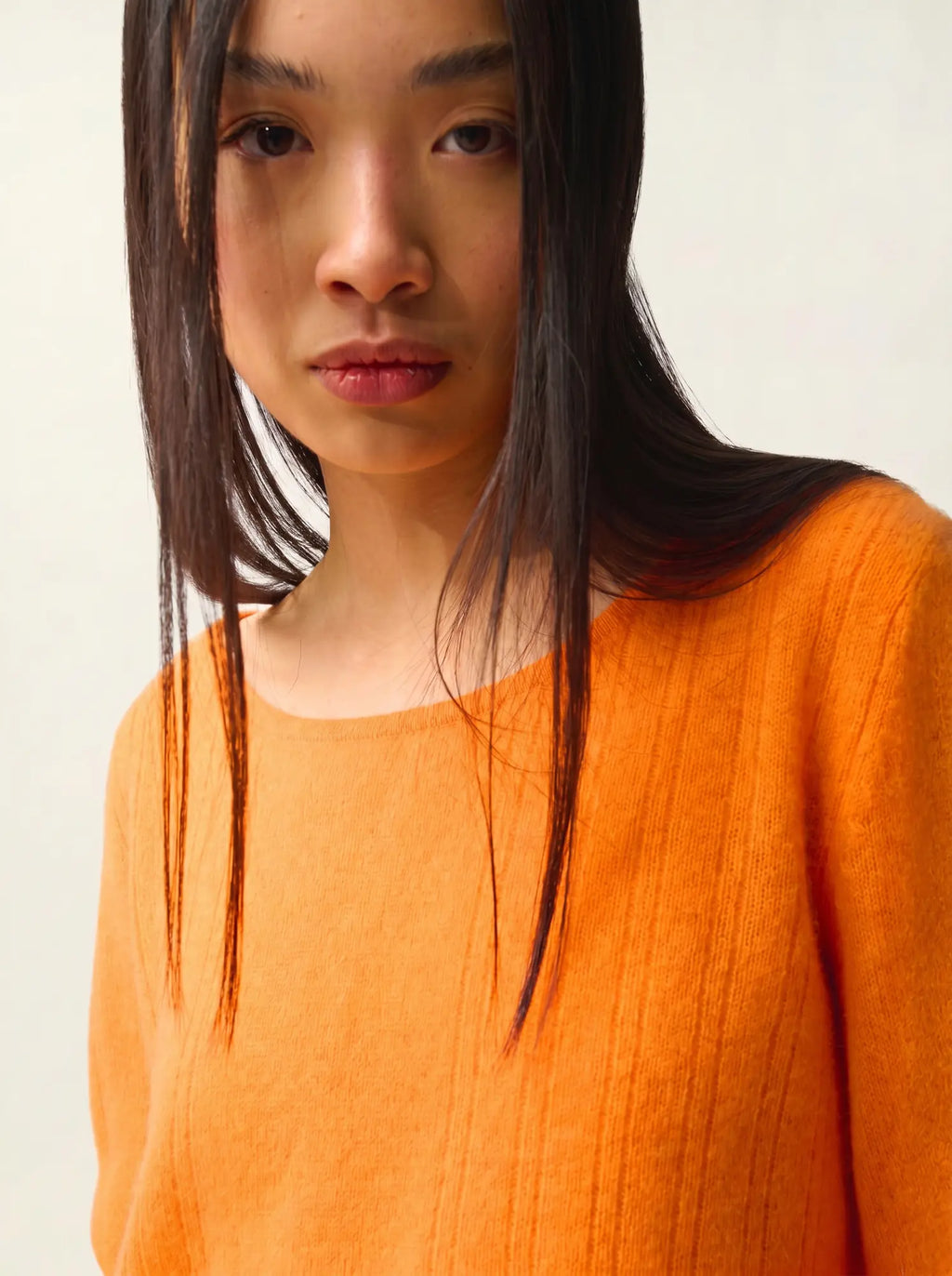 DIANA Pullover U-Boot-Ausschnitt Mandarine