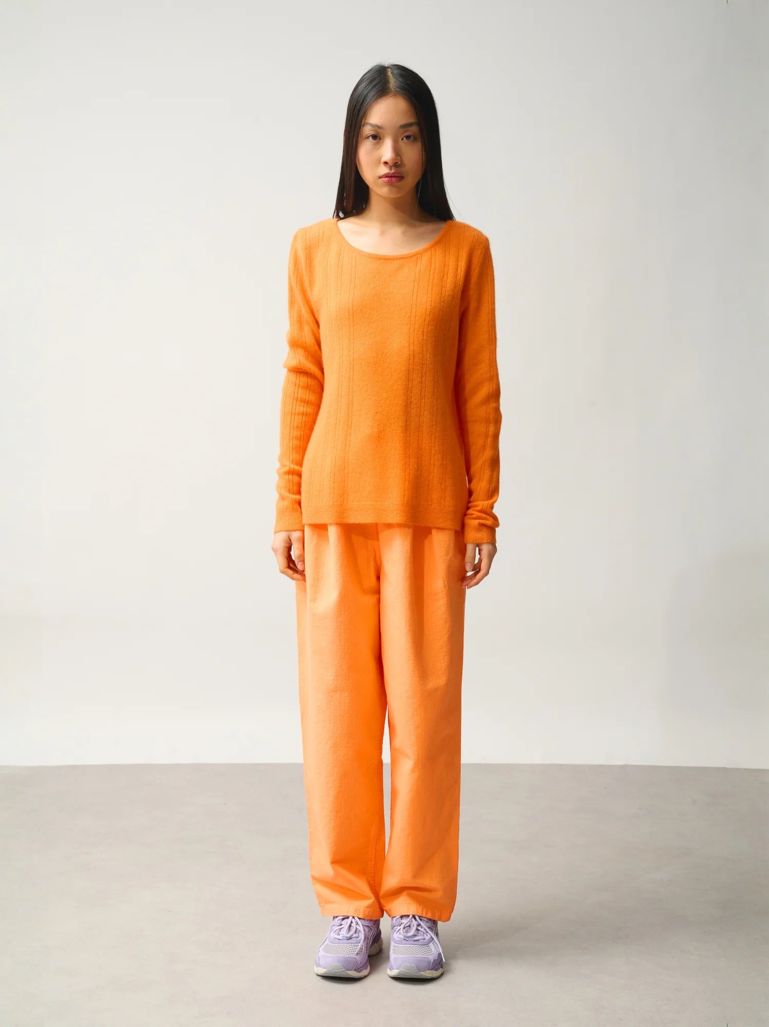 DIANA Pullover U-Boot-Ausschnitt Mandarine