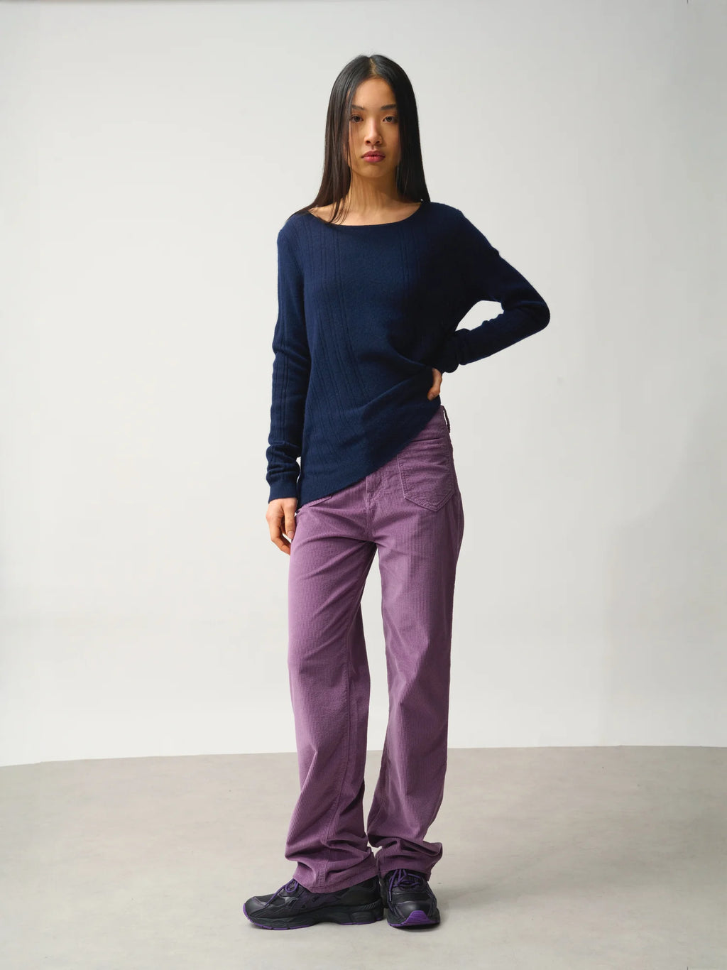 DIANA pull col bateau bleu marine