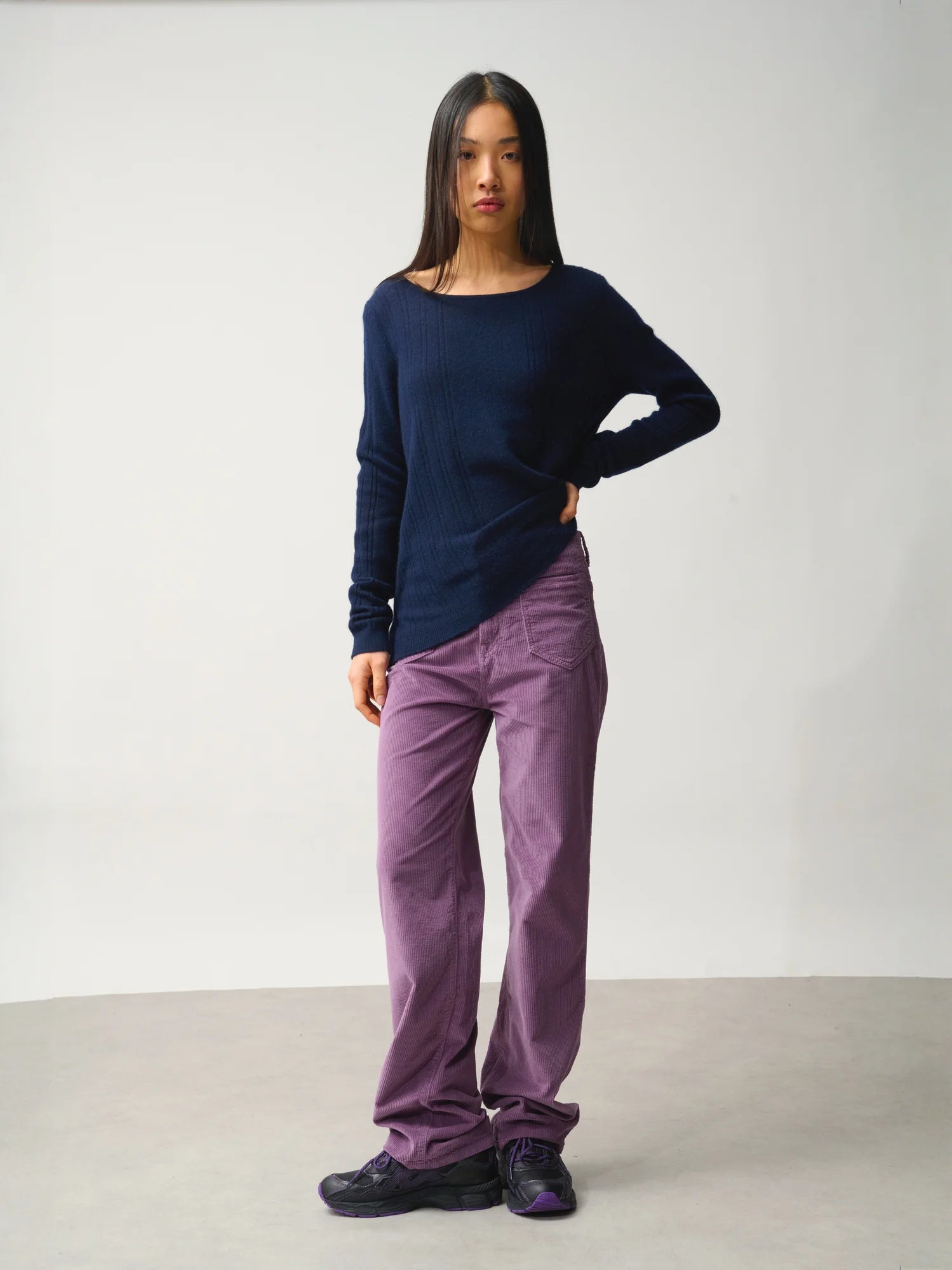 DIANA pull col bateau bleu marine