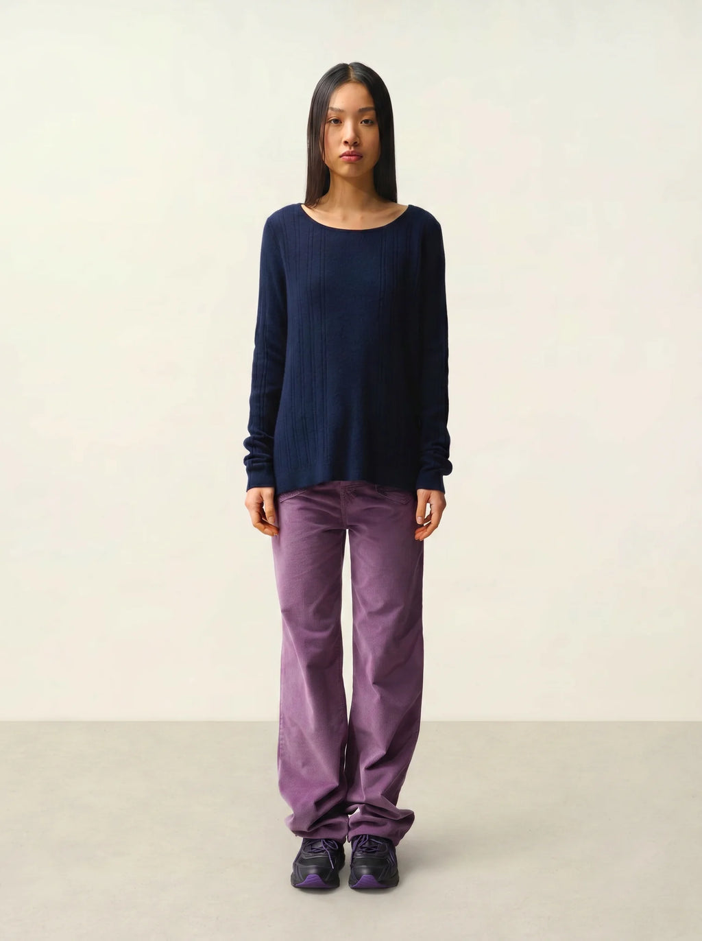 DIANA pull col bateau bleu marine