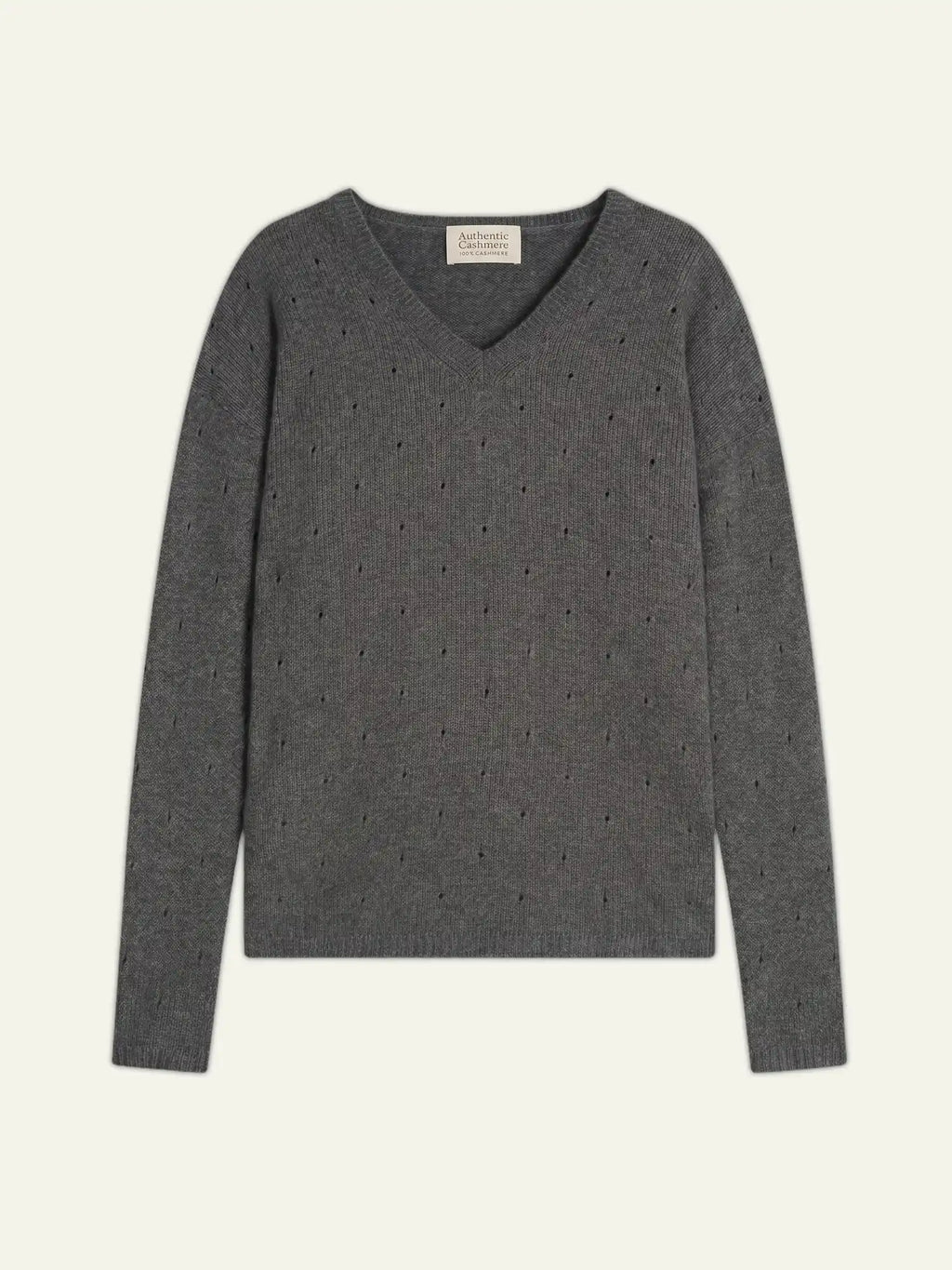 DOTY pullover v-ausschnitt 4-fädig anthrazit meliert