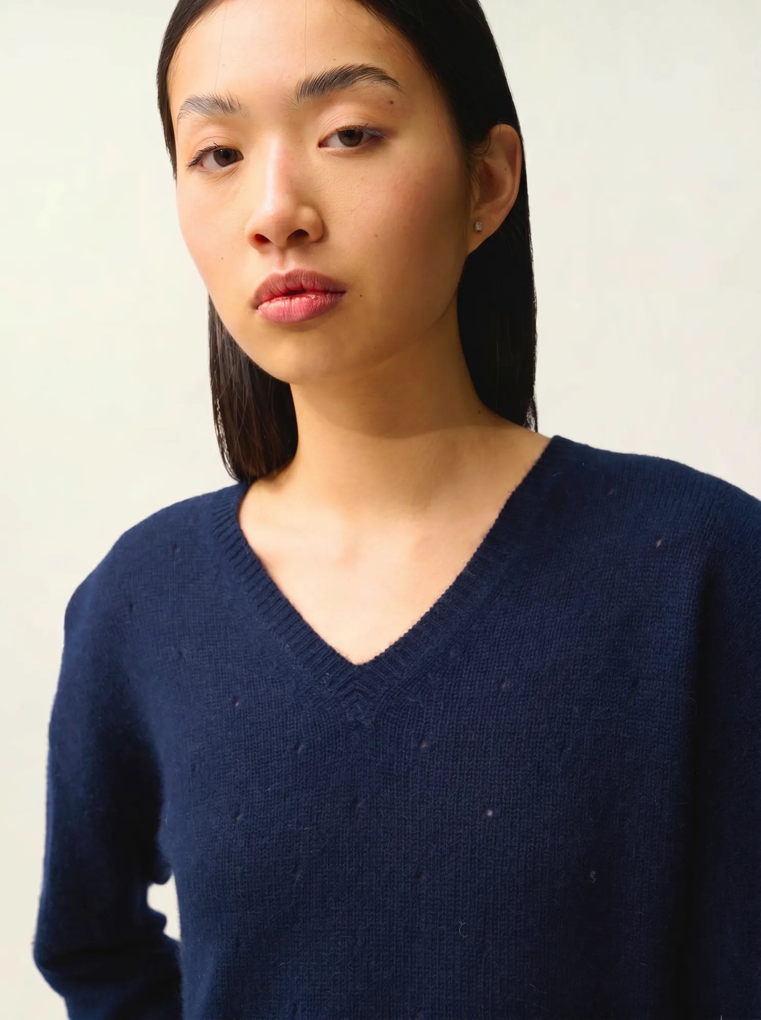 DOTY pullover v-ausschnitt 4-fädig marineblau