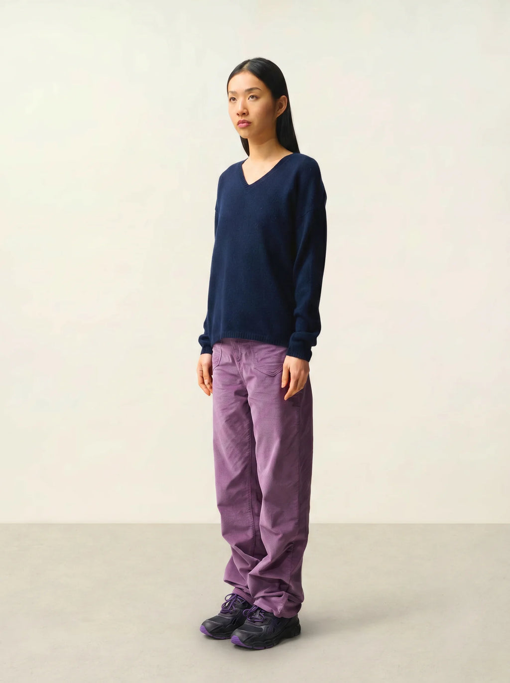 DOTY pullover v-ausschnitt 4-fädig marineblau