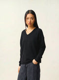 DOTY pullover v-ausschnitt 4-fädig schwarz