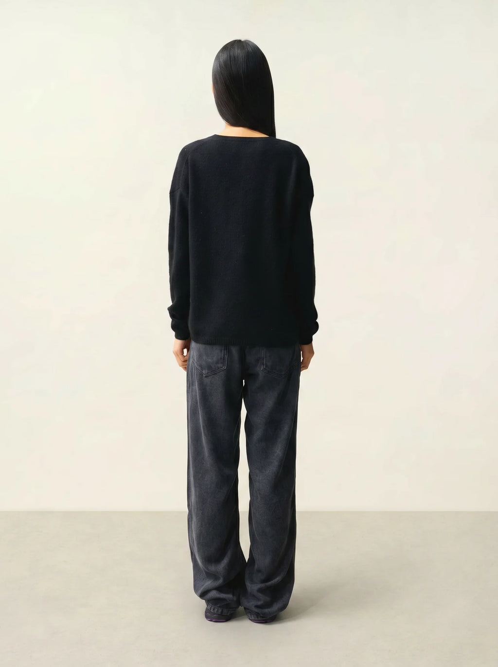 DOTY pullover v-ausschnitt 4-fädig schwarz