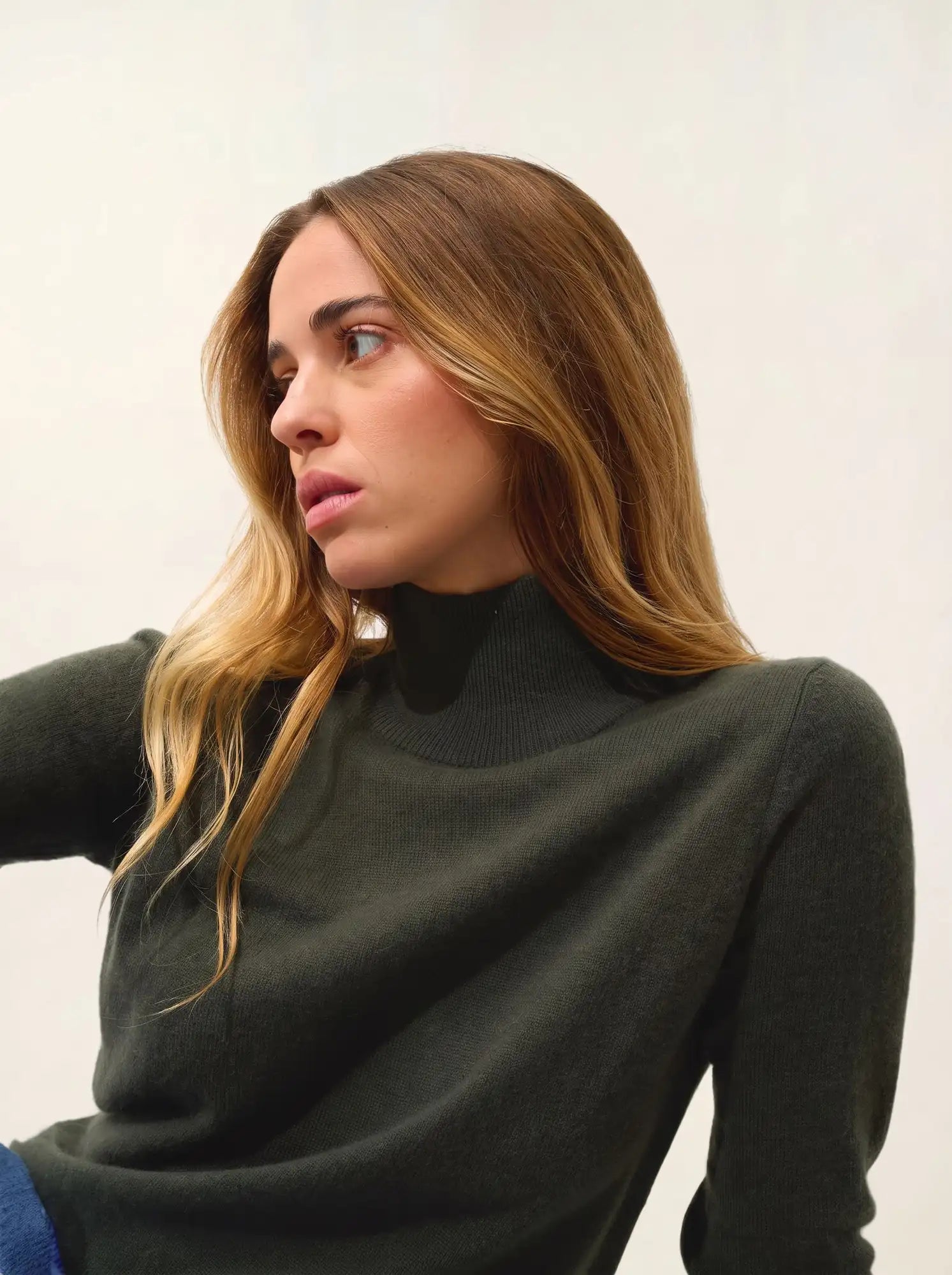 EILEEN pullover stehkragen khaki