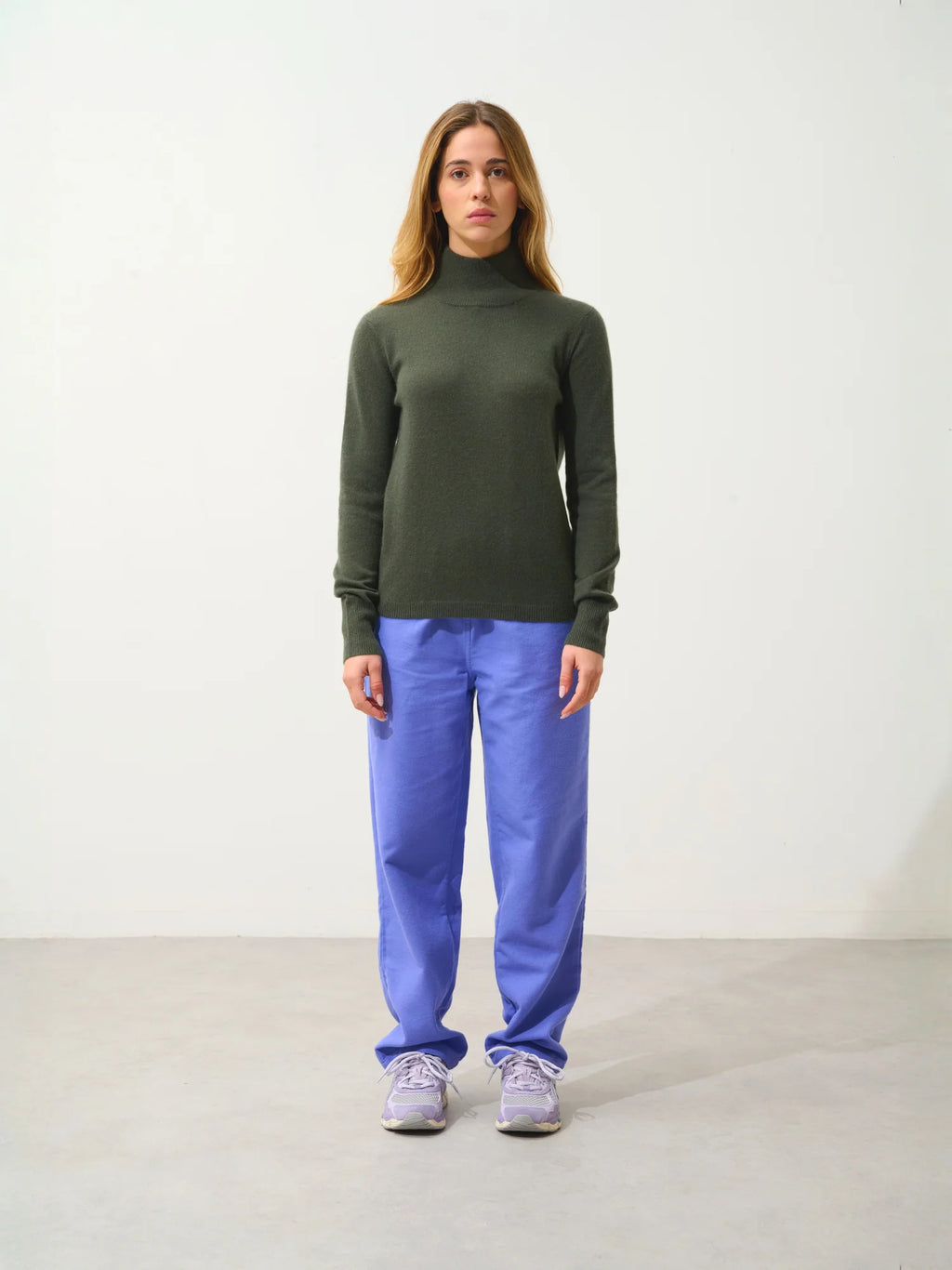 EILEEN pullover stehkragen khaki