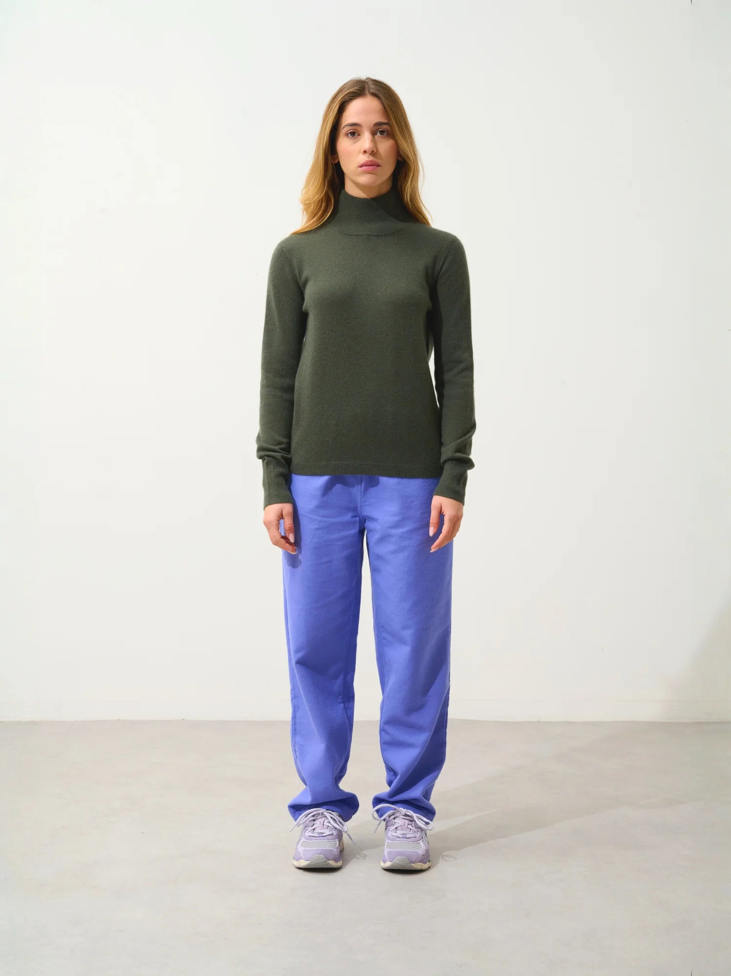 EILEEN pullover stehkragen khaki