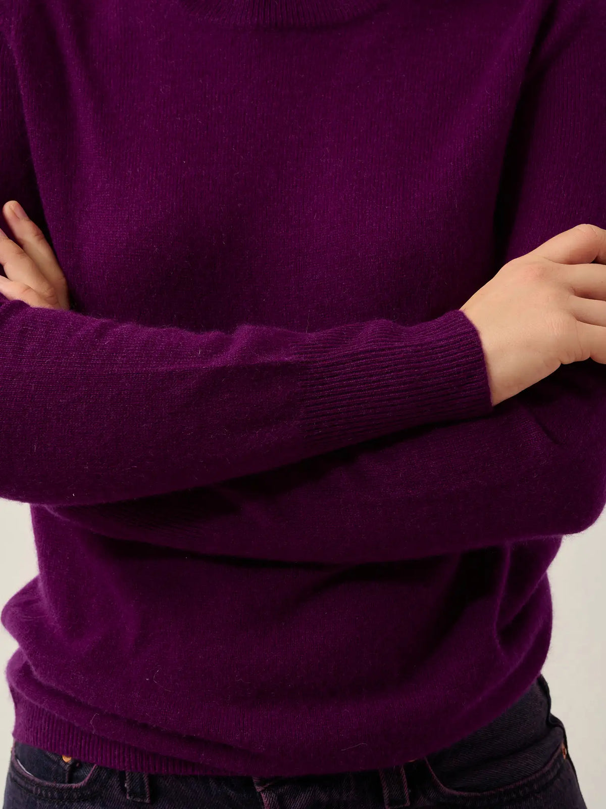 EILEEN Pull Col Montant Prune