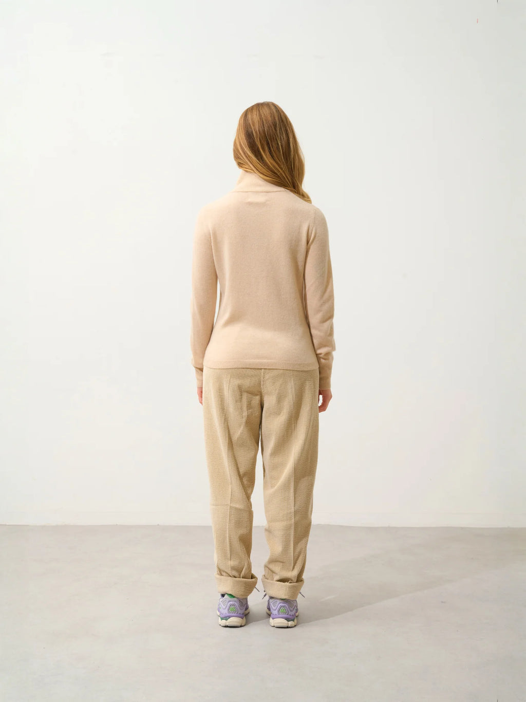 EILEEN pullover stehkragen sand