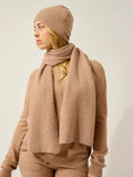 APOLLINE Scarf 4 Ply Heather Camel