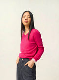 SAVANNAH pull col V fuchsia