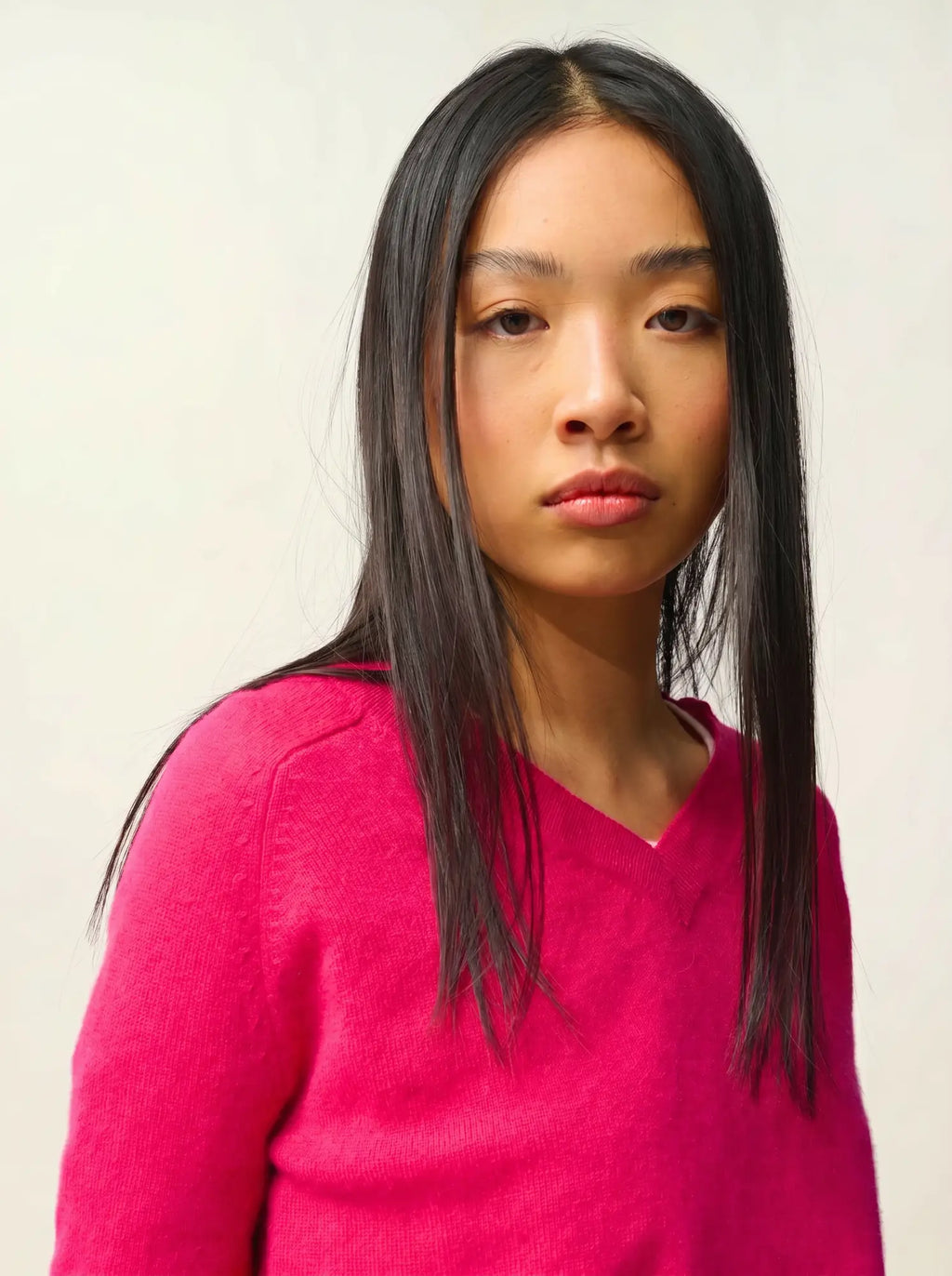 SAVANNAH pull col V fuchsia