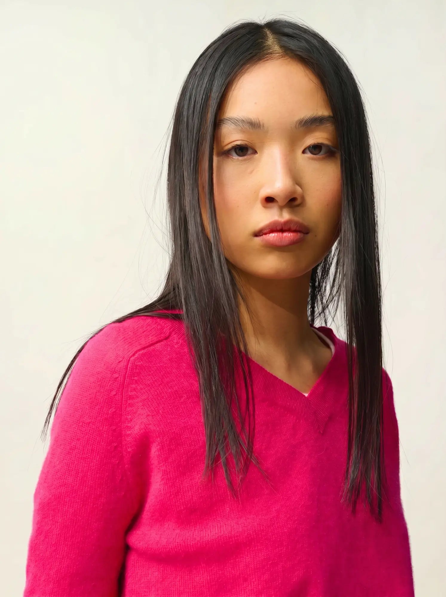 SAVANNAH pull col V fuchsia