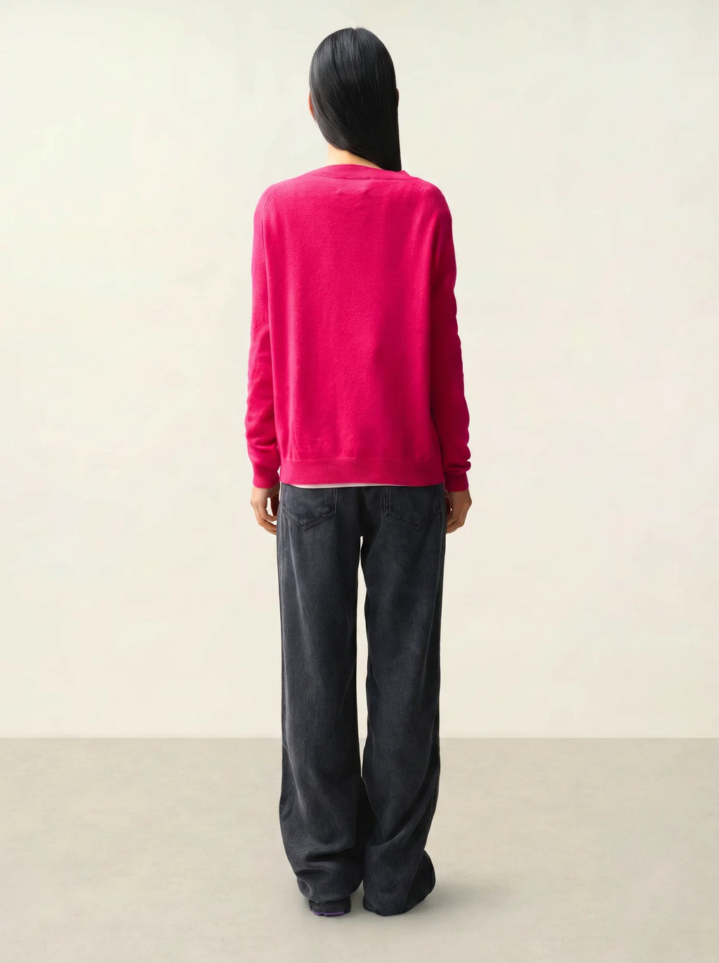 SAVANNAH pull col V fuchsia